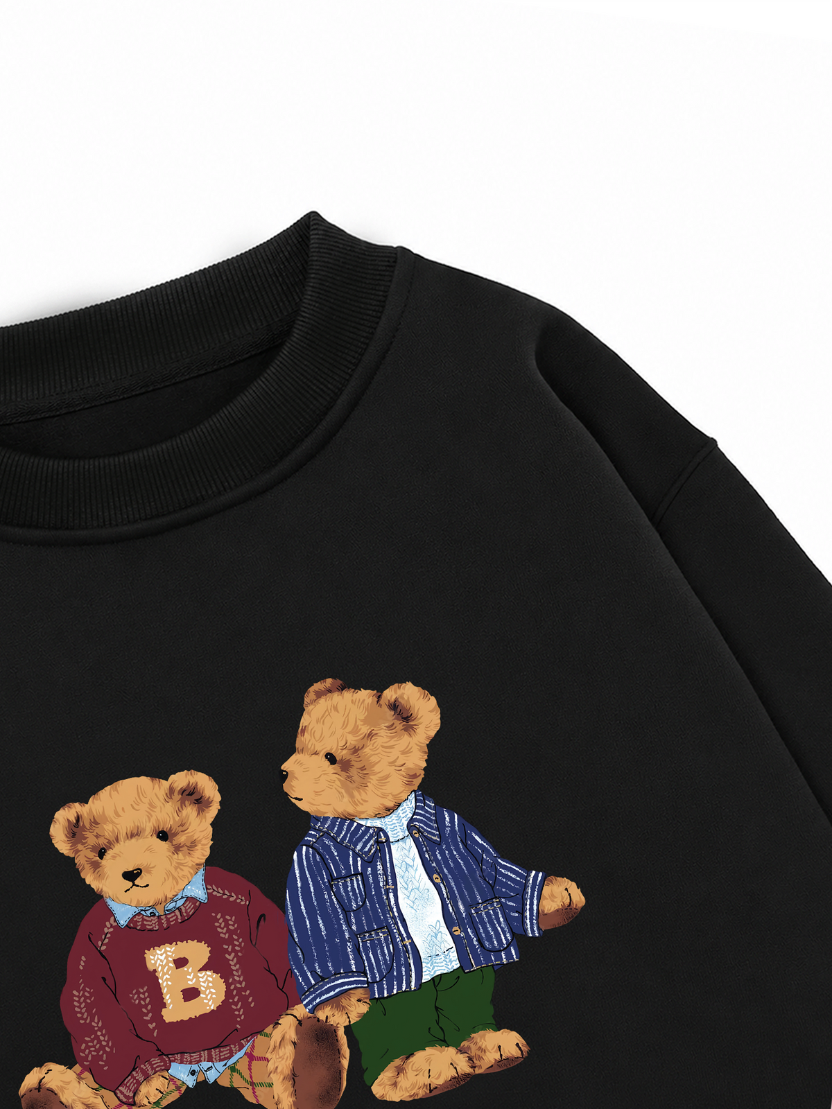 Áo Sweater Nỉ Hai Da Brown Bear