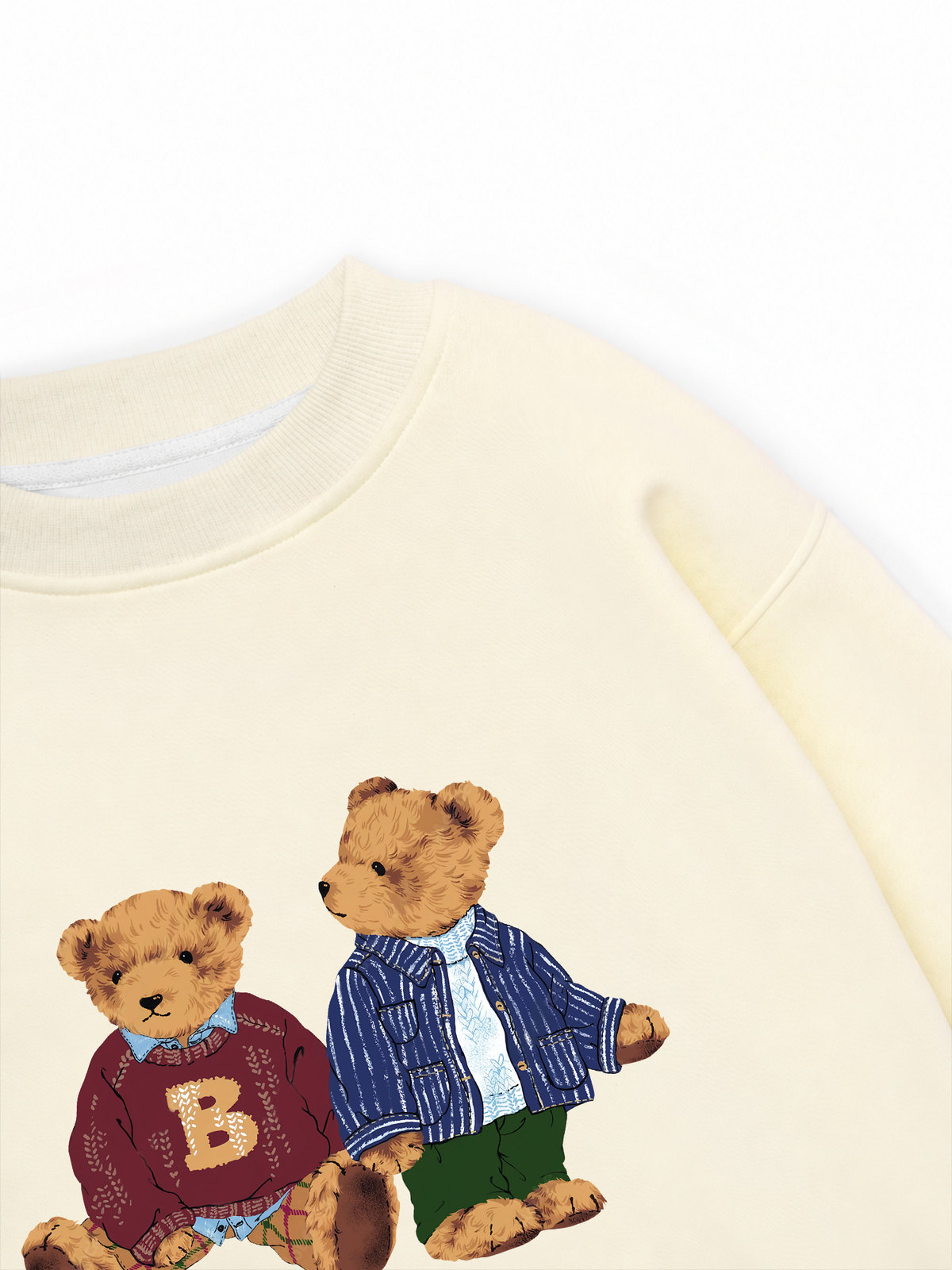 Áo Sweater Nỉ Hai Da Brown Bear