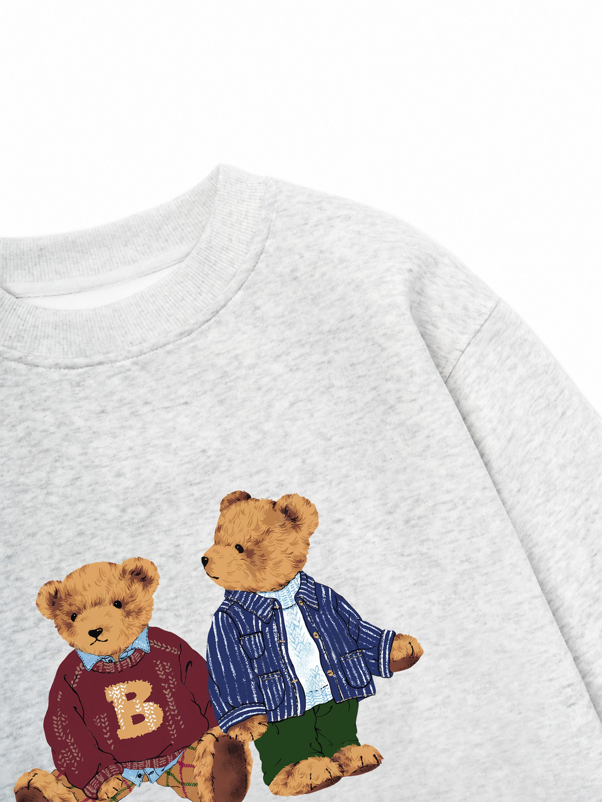 Áo Sweater Nỉ Hai Da Brown Bear