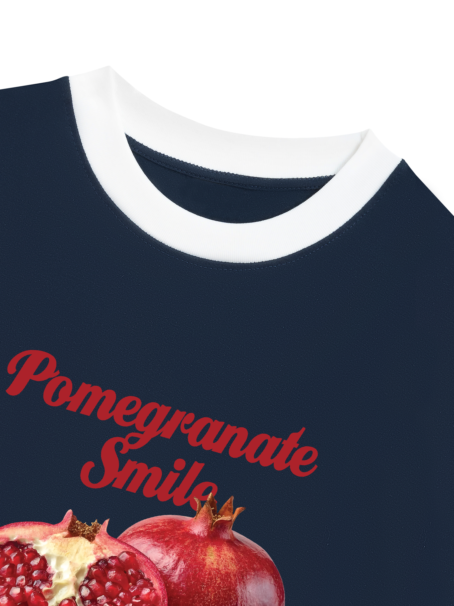 Áo Thun Ringer Relaxed Fit Tropical Pomegranate Smile