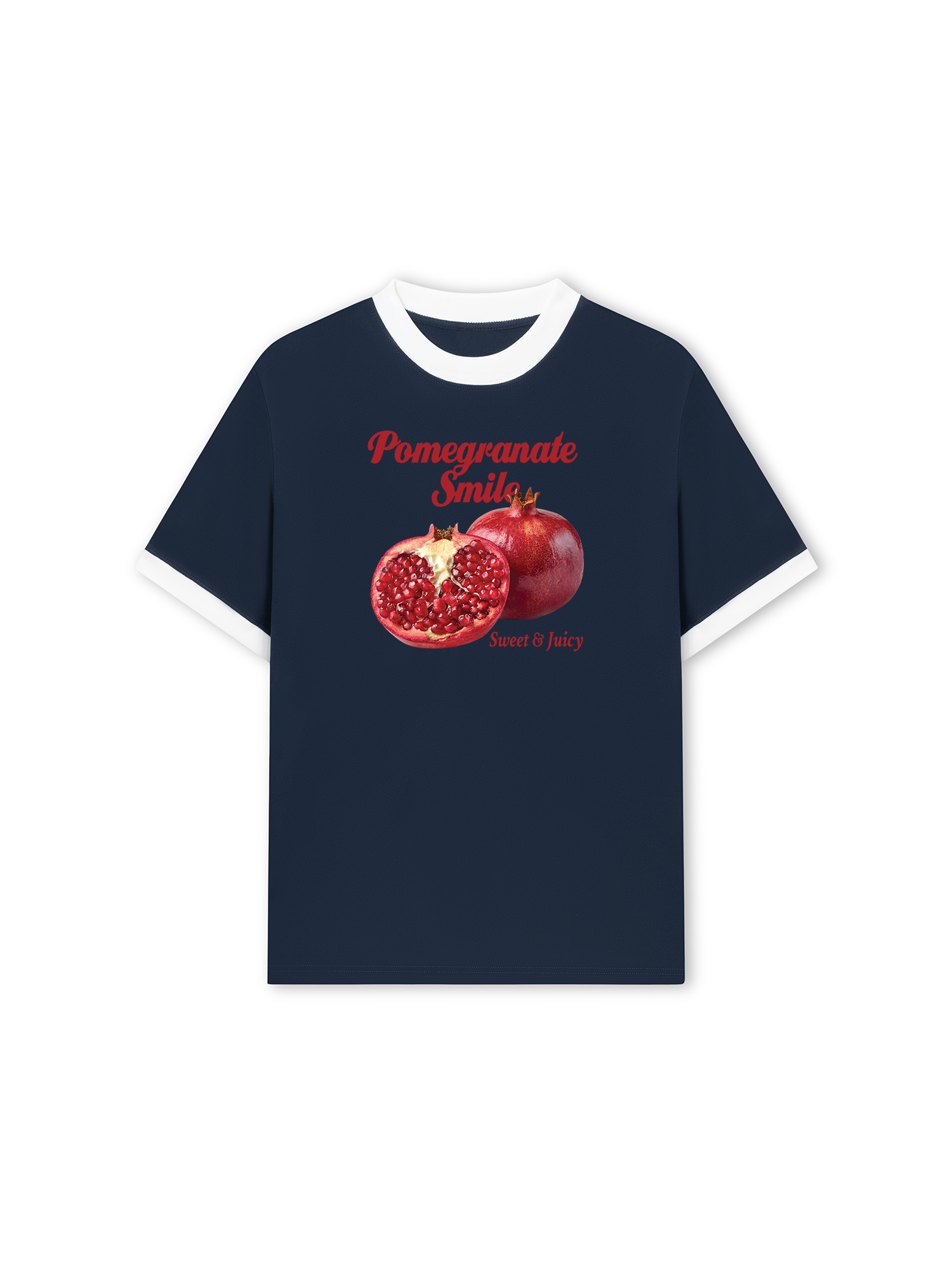 Áo Thun Ringer Relaxed Fit Tropical Pomegranate Smile
