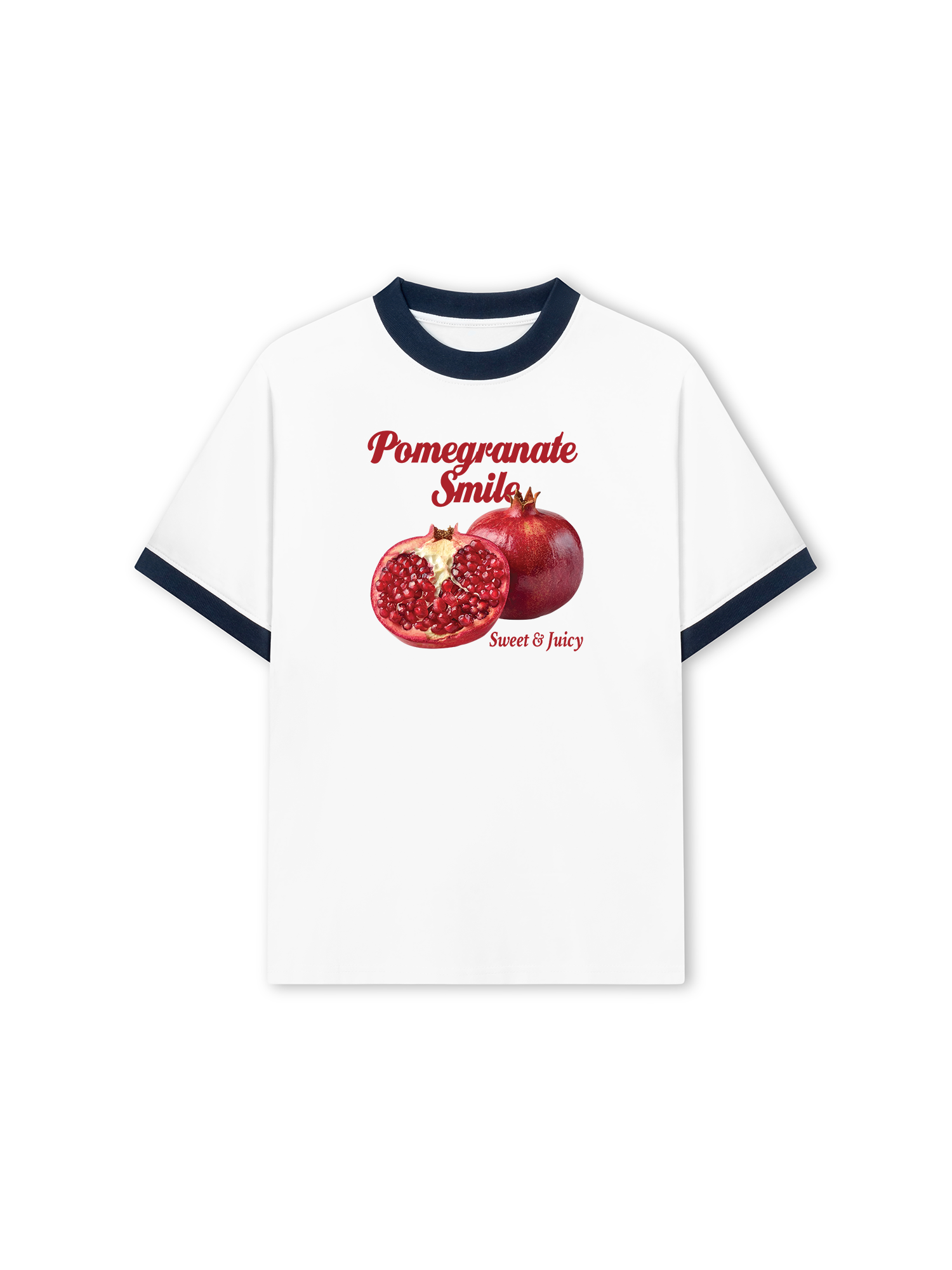 Áo Thun Ringer Relaxed Fit Tropical Pomegranate Smile