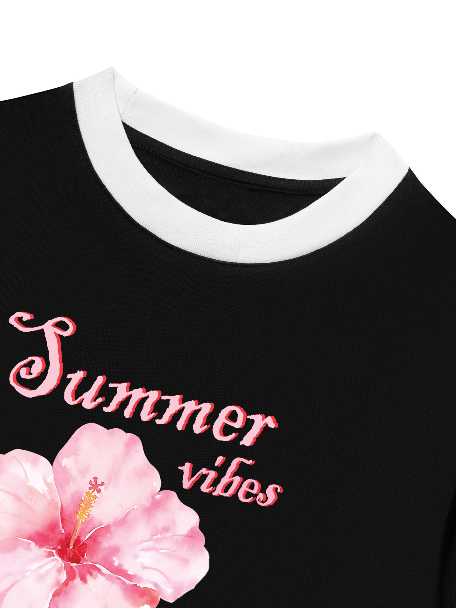 Áo Thun Ringer Relaxed Fit Tropical Summer Vibes