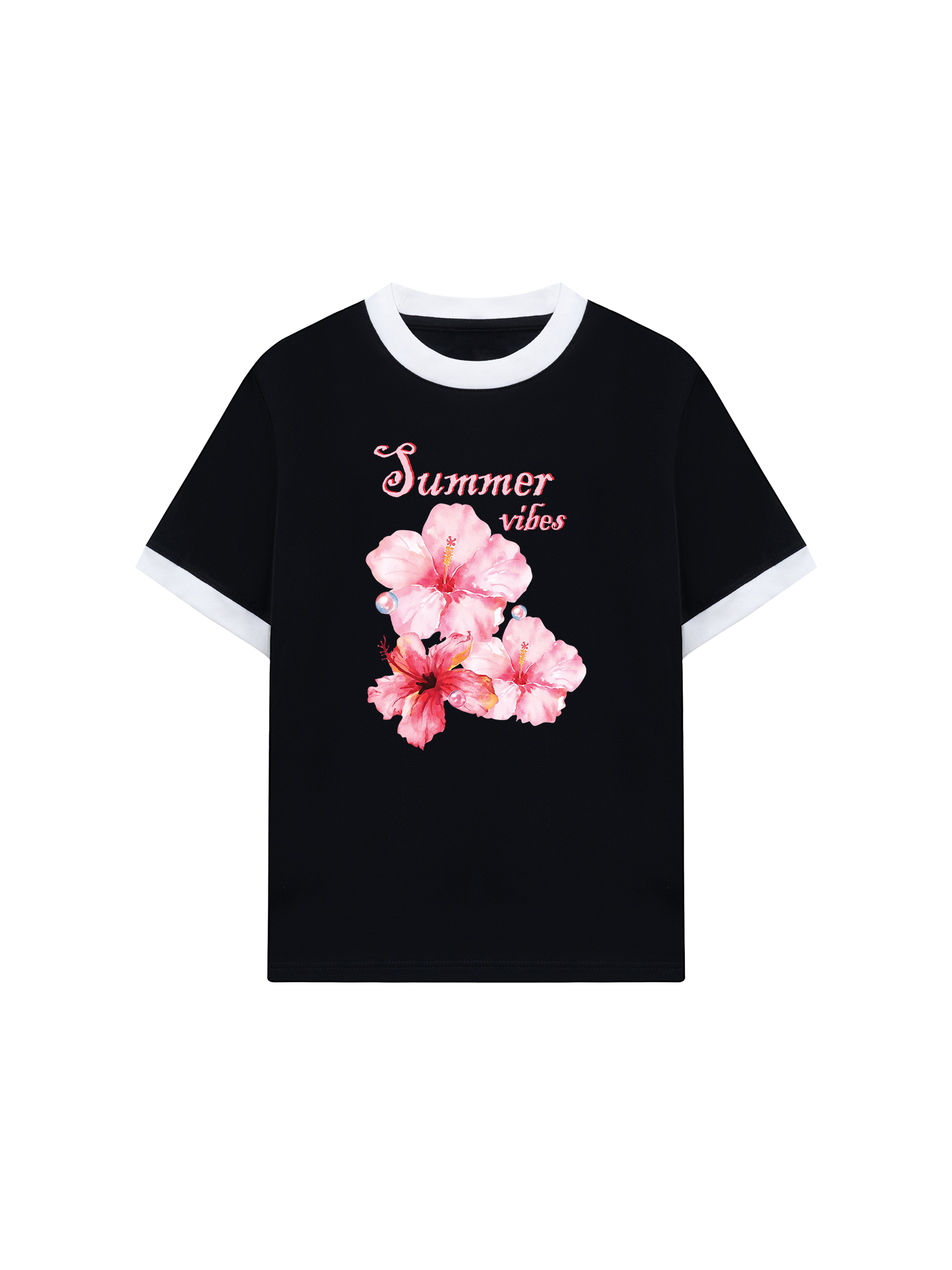 Áo Thun Ringer Relaxed Fit Tropical Summer Vibes