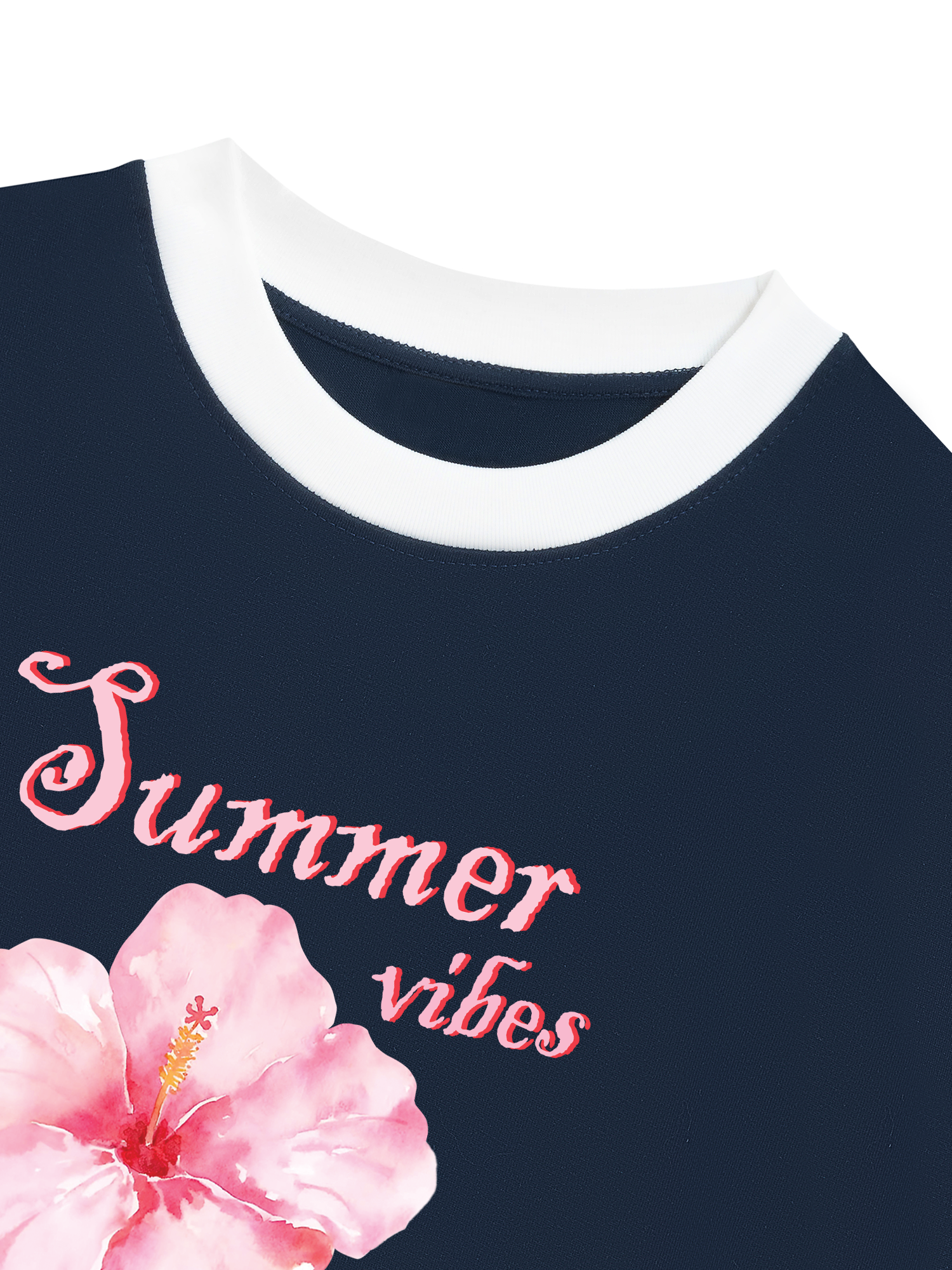 Áo Thun Ringer Relaxed Fit Tropical Summer Vibes