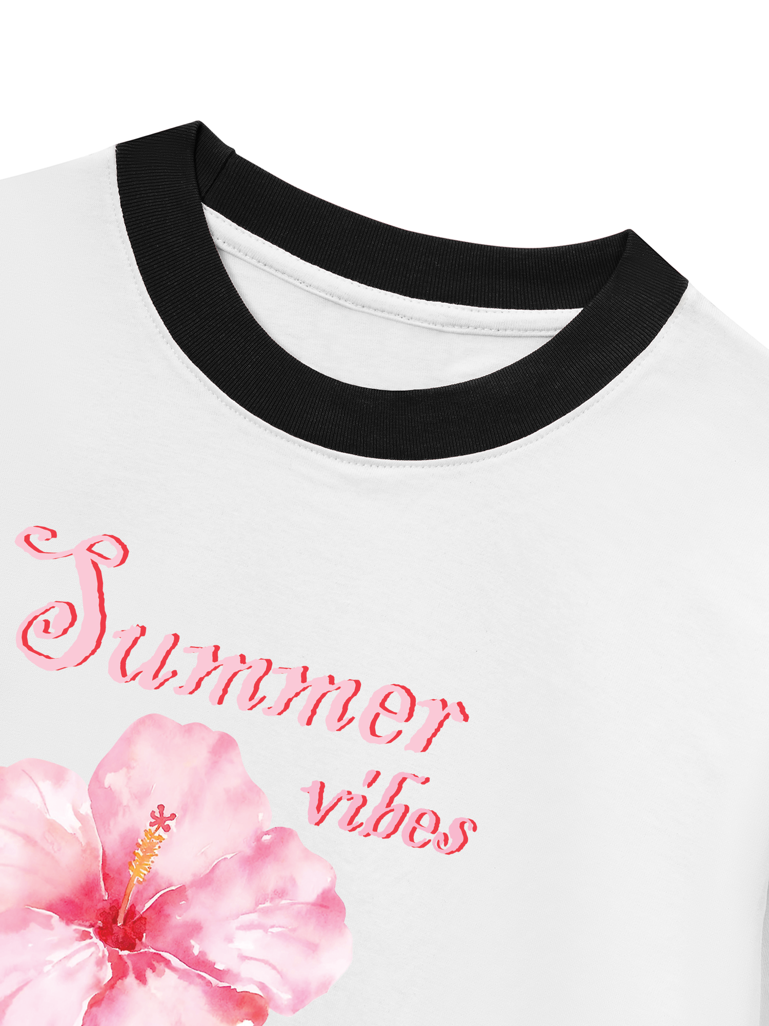 Áo Thun Ringer Relaxed Fit Tropical Summer Vibes