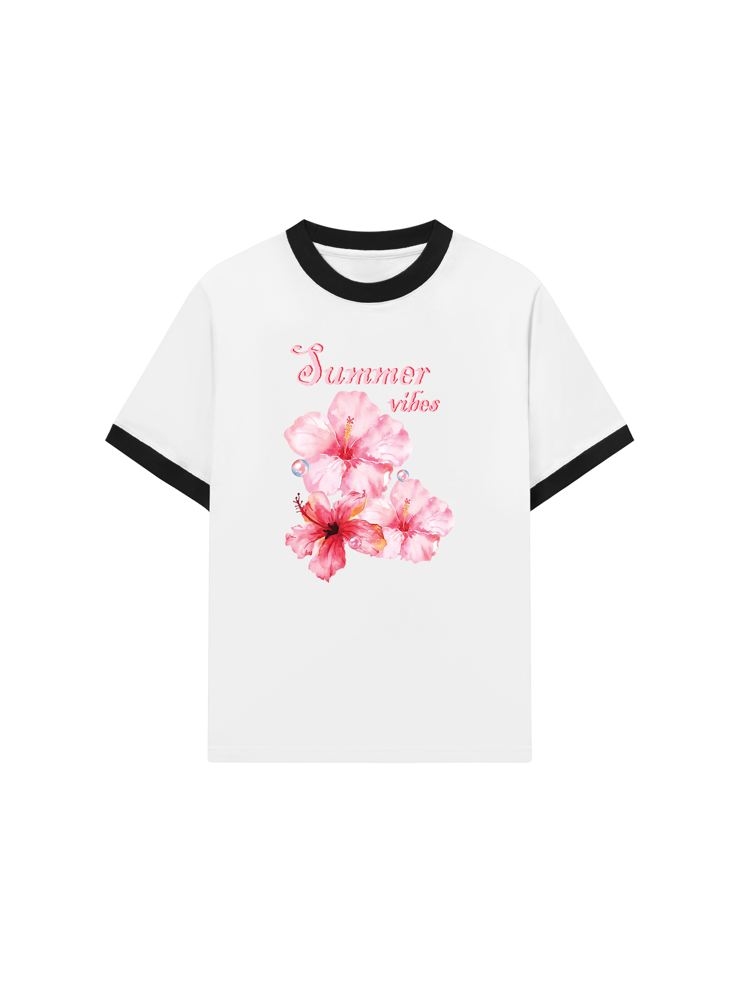 Áo Thun Ringer Relaxed Fit Tropical Summer Vibes