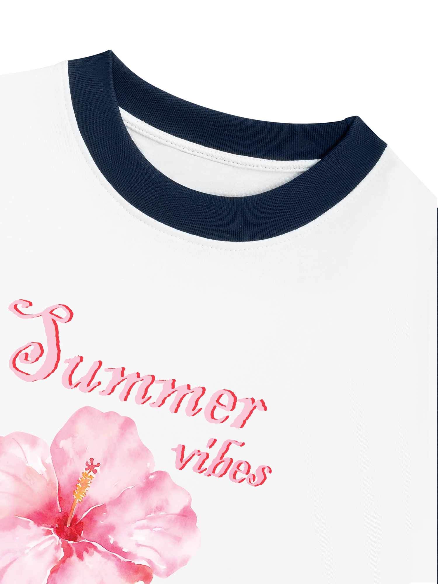 Áo Thun Ringer Relaxed Fit Tropical Summer Vibes