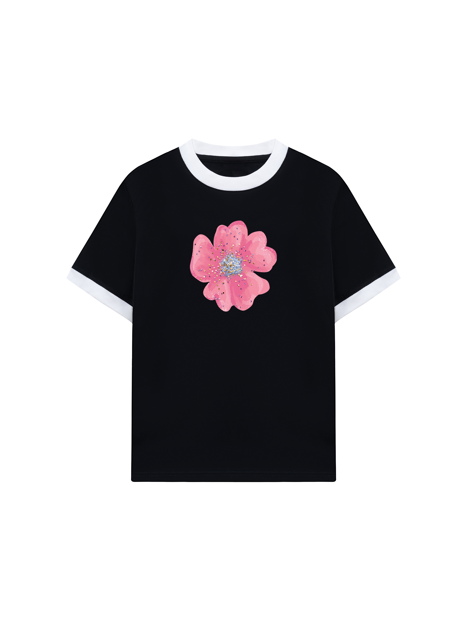 Áo Thun Ringer Relaxed Fit Tropical Blink Flower
