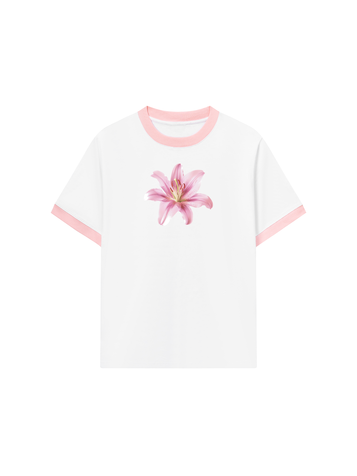 Áo Thun Ringer Relaxed Fit Tropical Lily