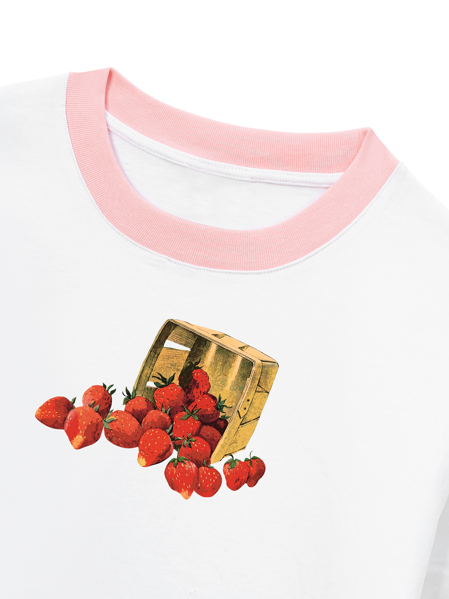 Áo Thun Ringer Relaxed Fit Tropical Strawberry