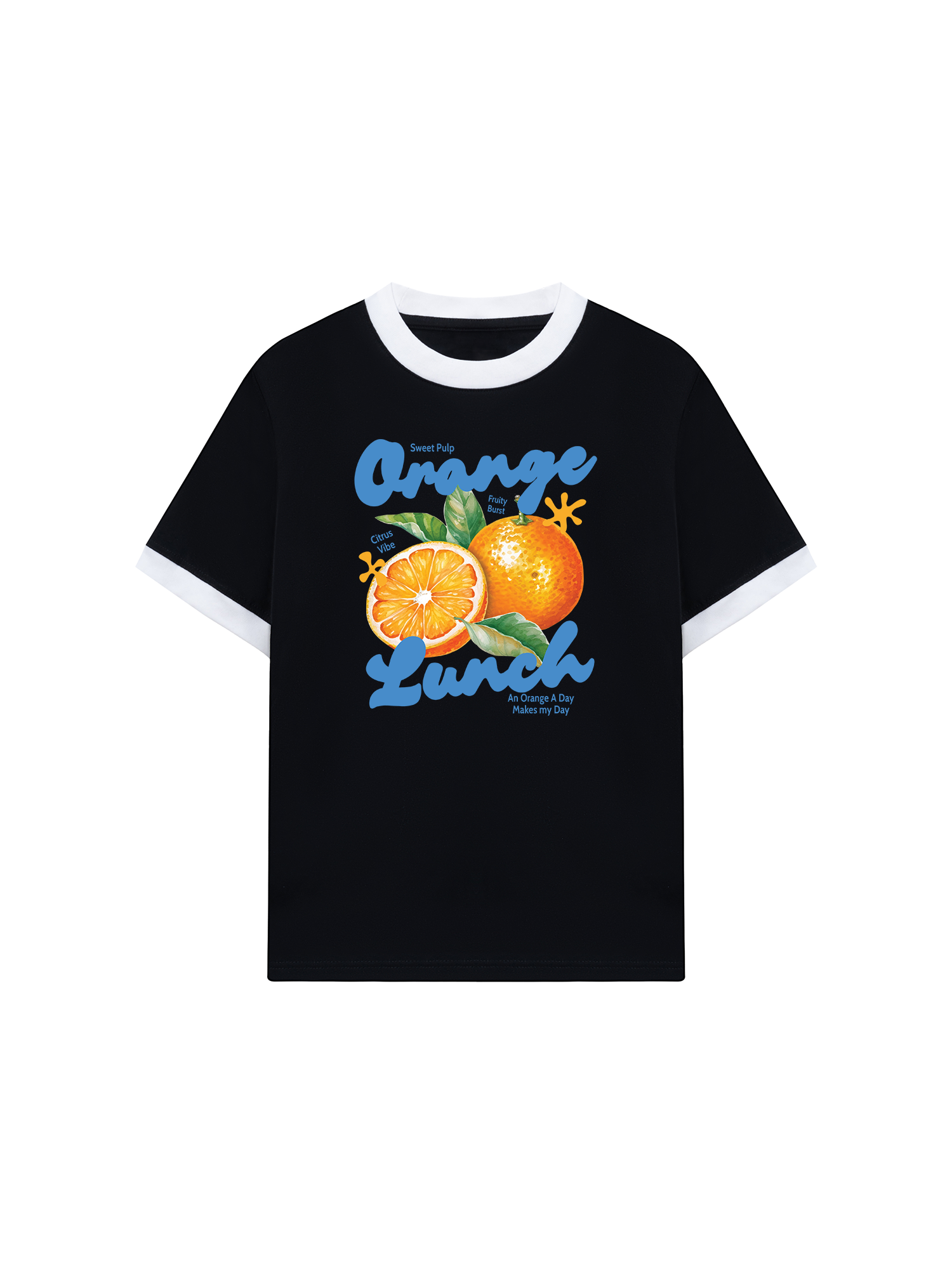 Áo Thun Ringer Relaxed Fit Orange Lunch