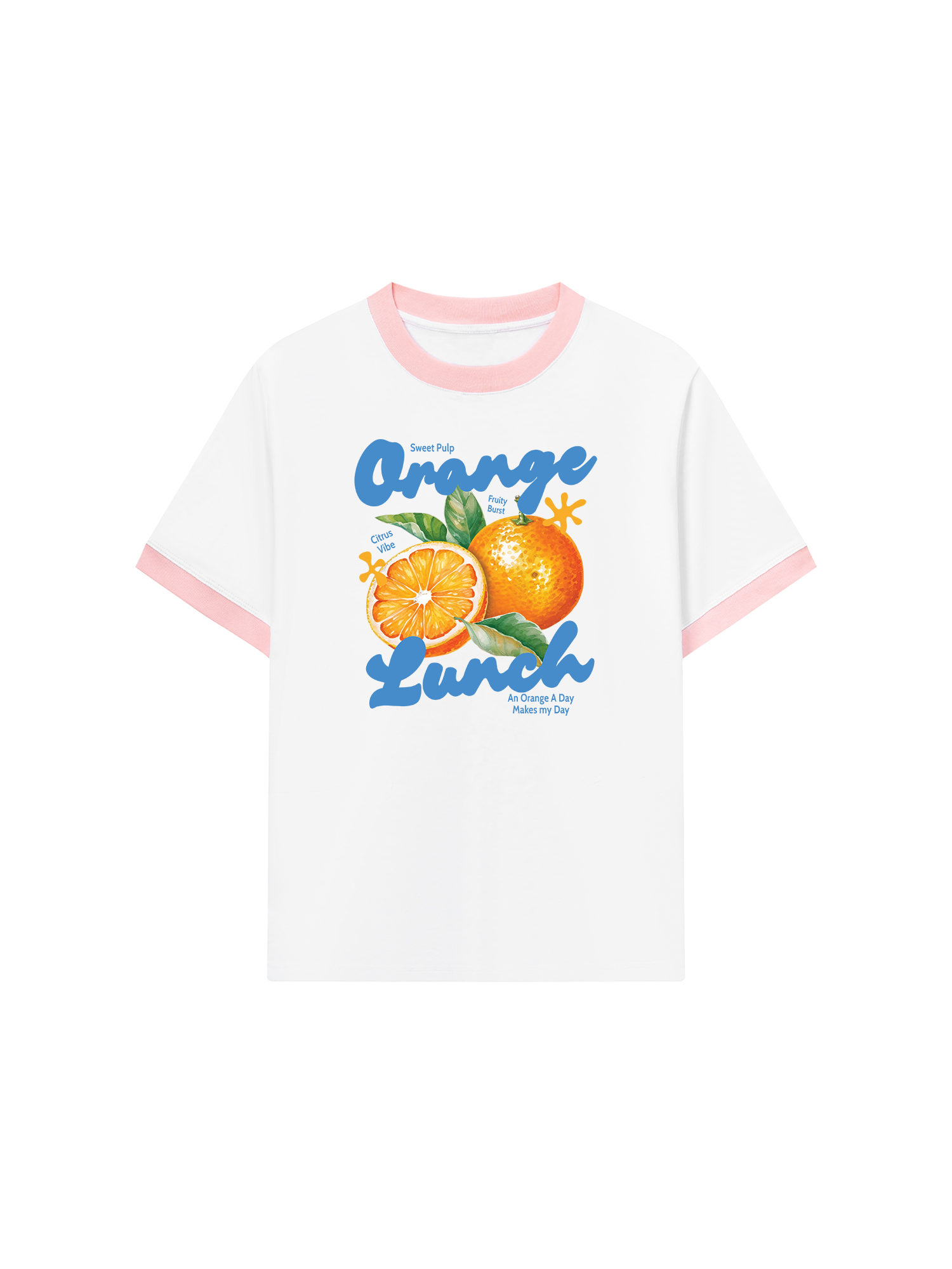 Áo Thun Ringer Relaxed Fit Orange Lunch