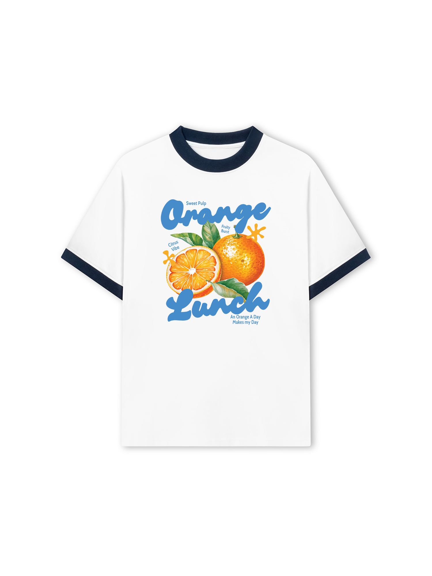 Áo Thun Ringer Relaxed Fit Orange Lunch