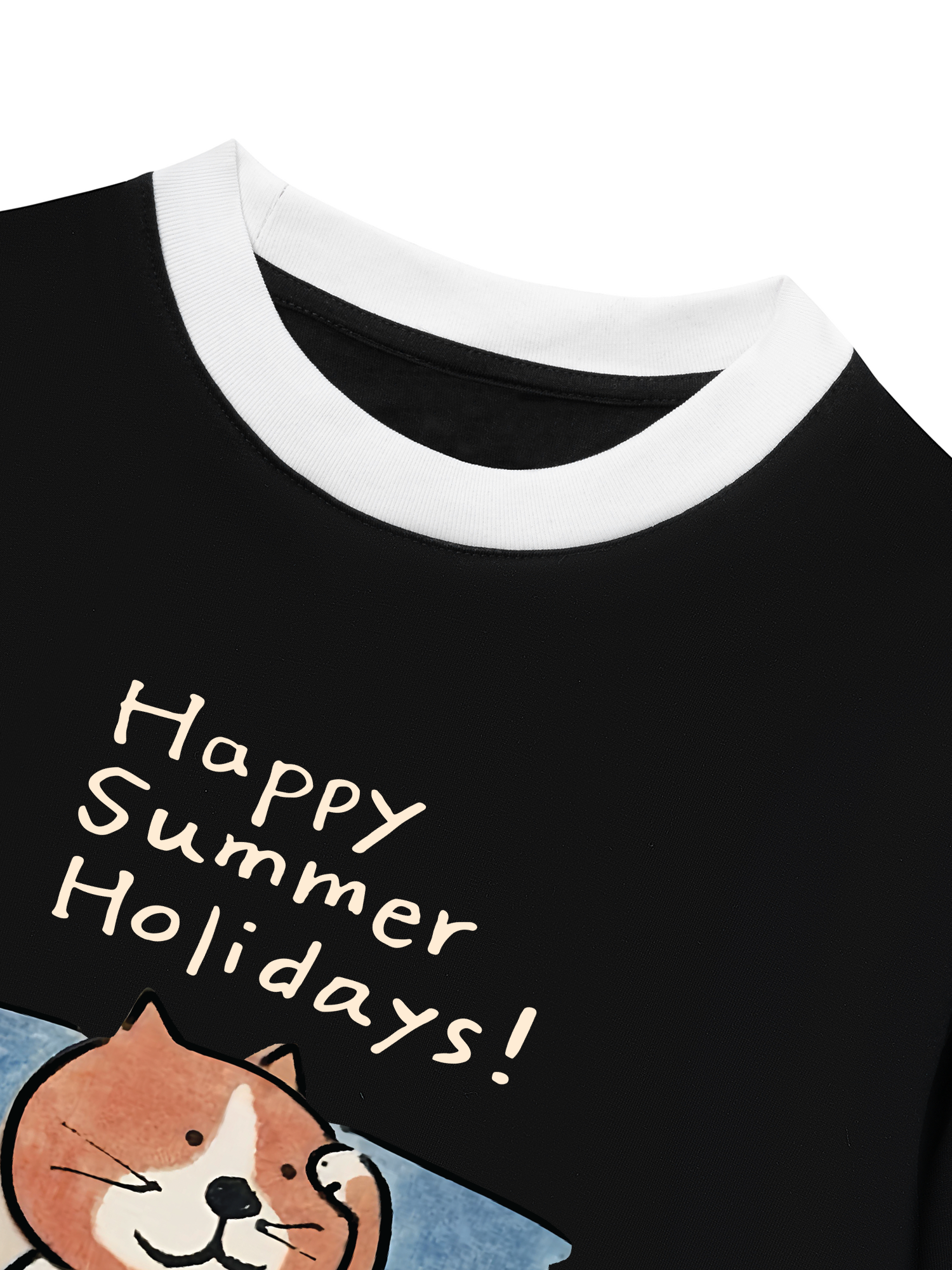 Áo Thun Ringer Relaxed Fit Happy Summer Holidays