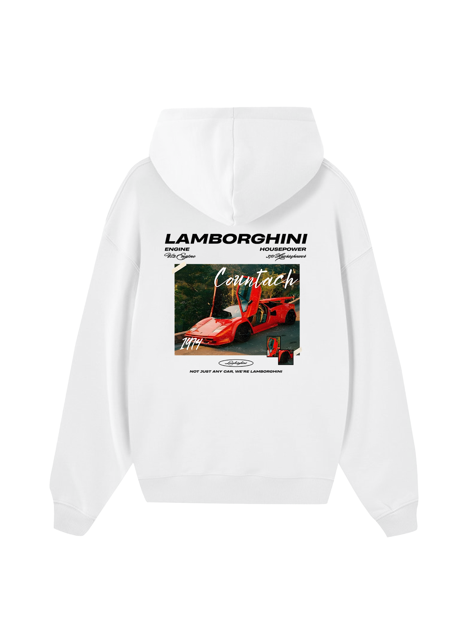 Lamborghini Red Countach Hoodie