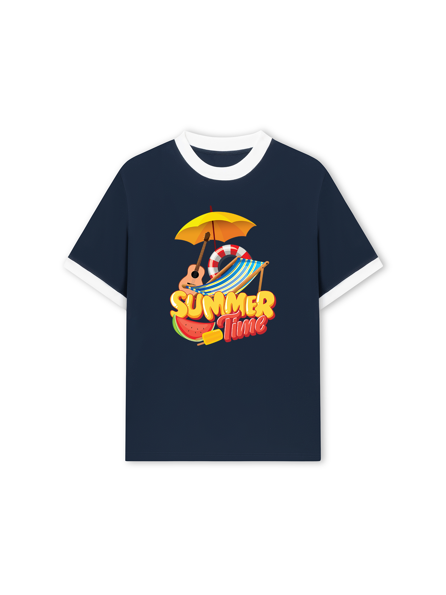 Áo Thun Ringer Relaxed Fit Tropical Summer Time