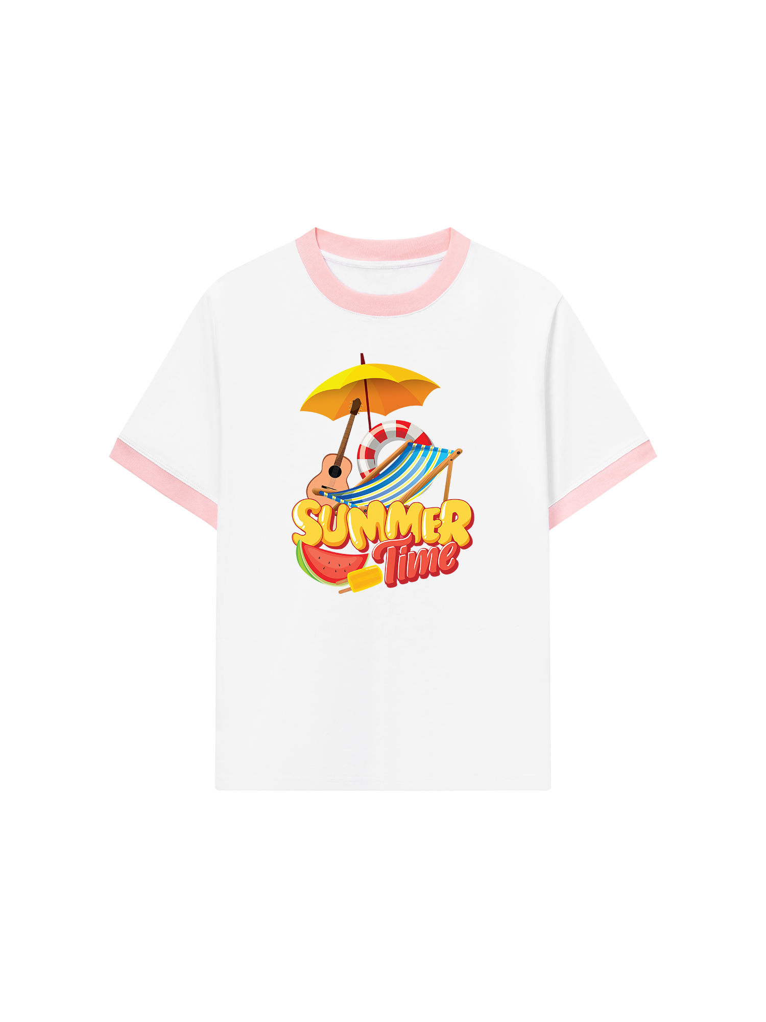 Áo Thun Ringer Relaxed Fit Tropical Summer Time