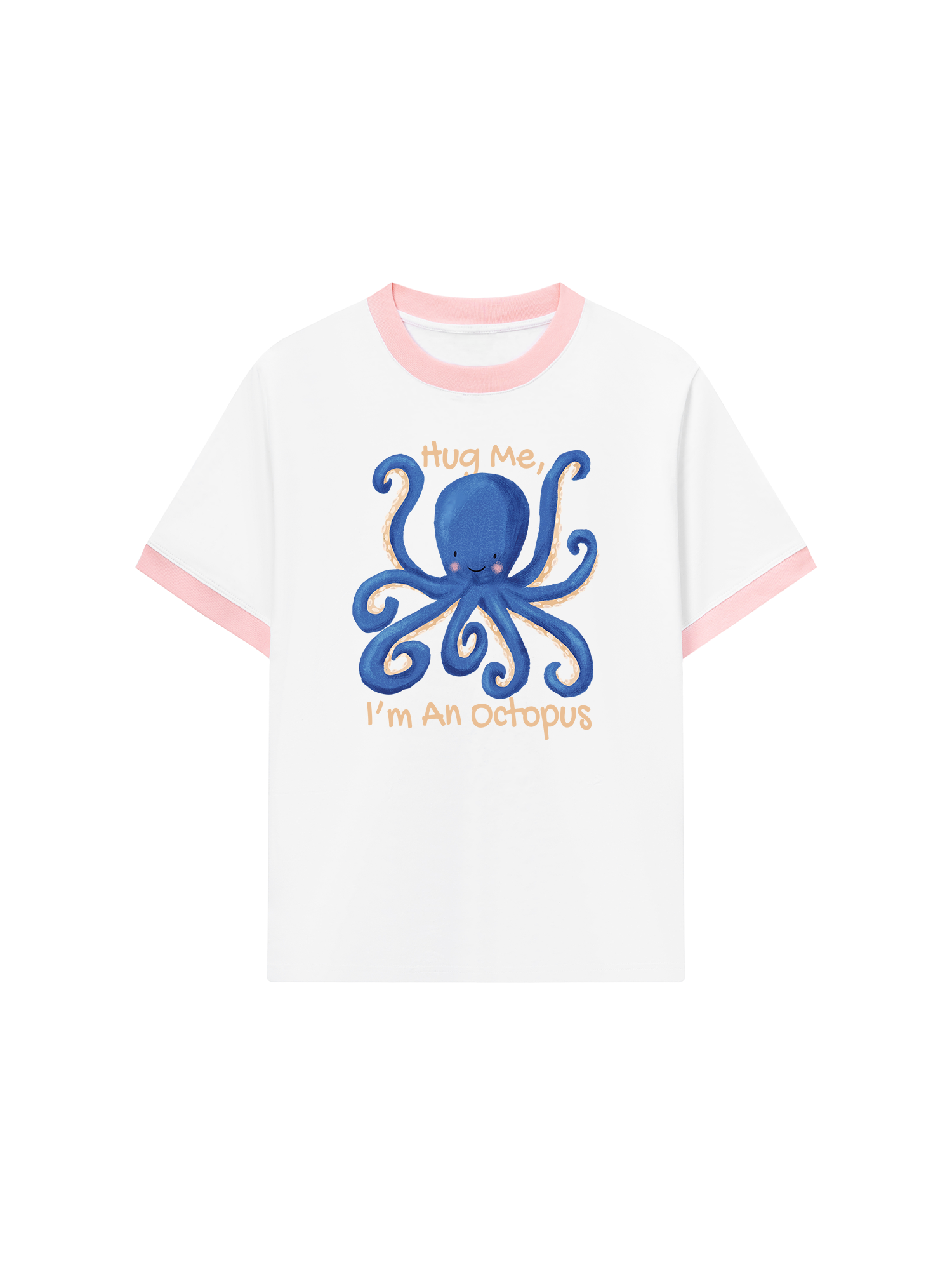 Áo Thun Ringer Relaxed Fit Tshirt Tropical Octopus