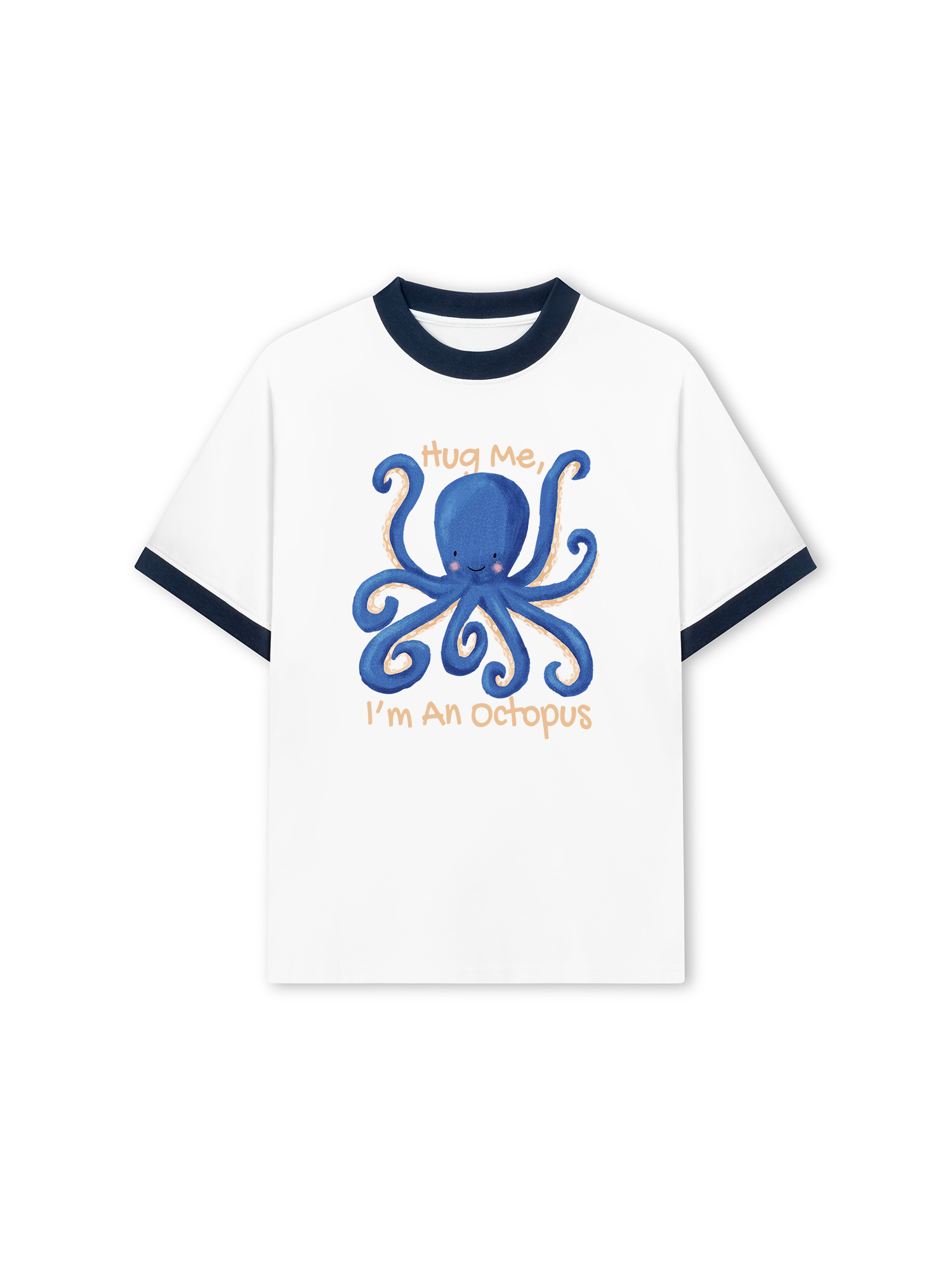 Áo Thun Ringer Relaxed Fit Tshirt Tropical Octopus