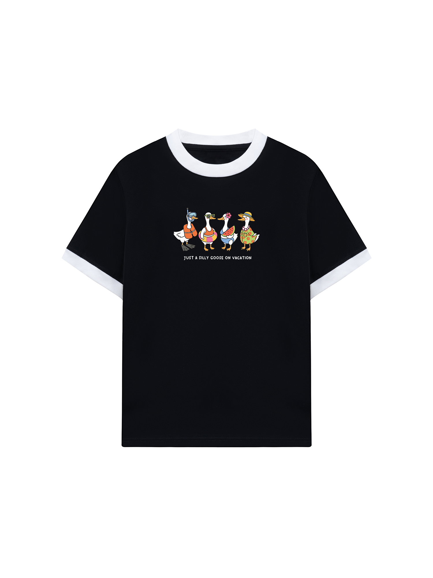 Áo Thun Ringer Relaxed Fit Tshirt Tropical Just A Silly Goose