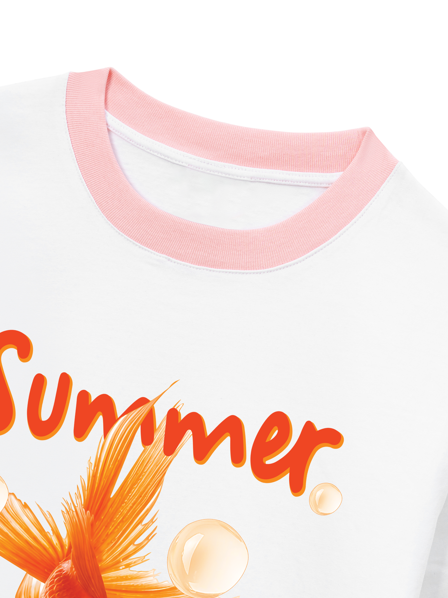 Áo Thun Ringer Relaxed Fit Tshirt Tropical Cá Vàng
