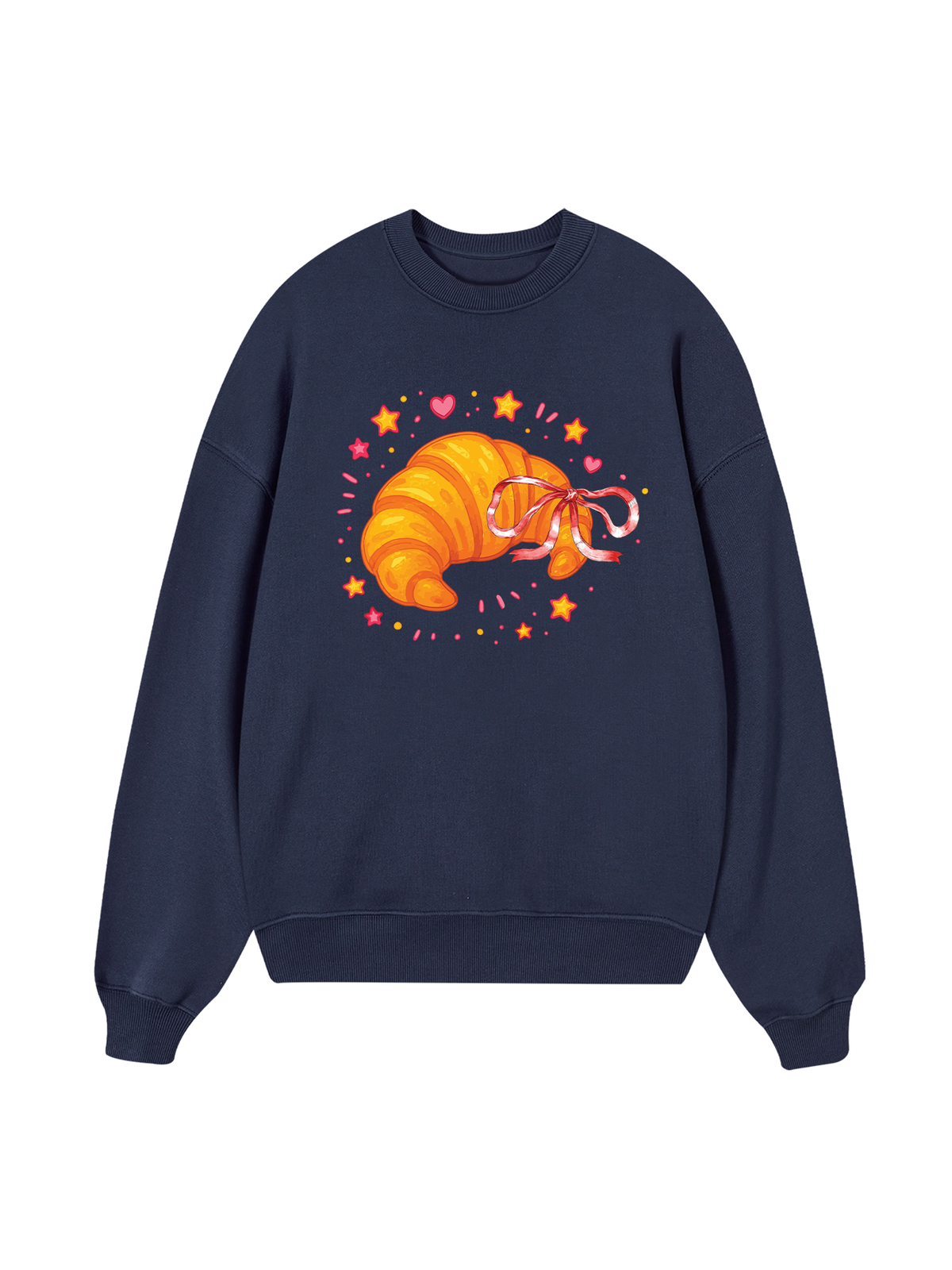 Croissant With Ribbon Bow Sweater