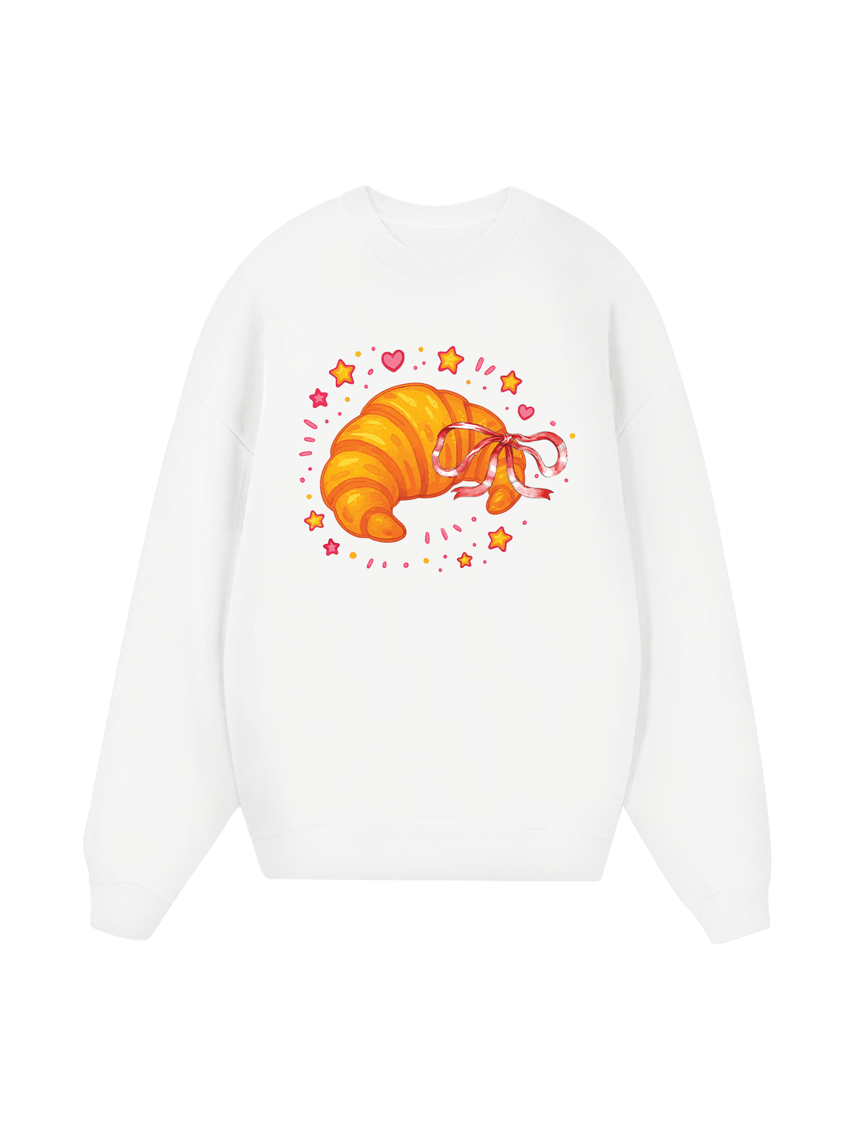Croissant With Ribbon Bow Sweater