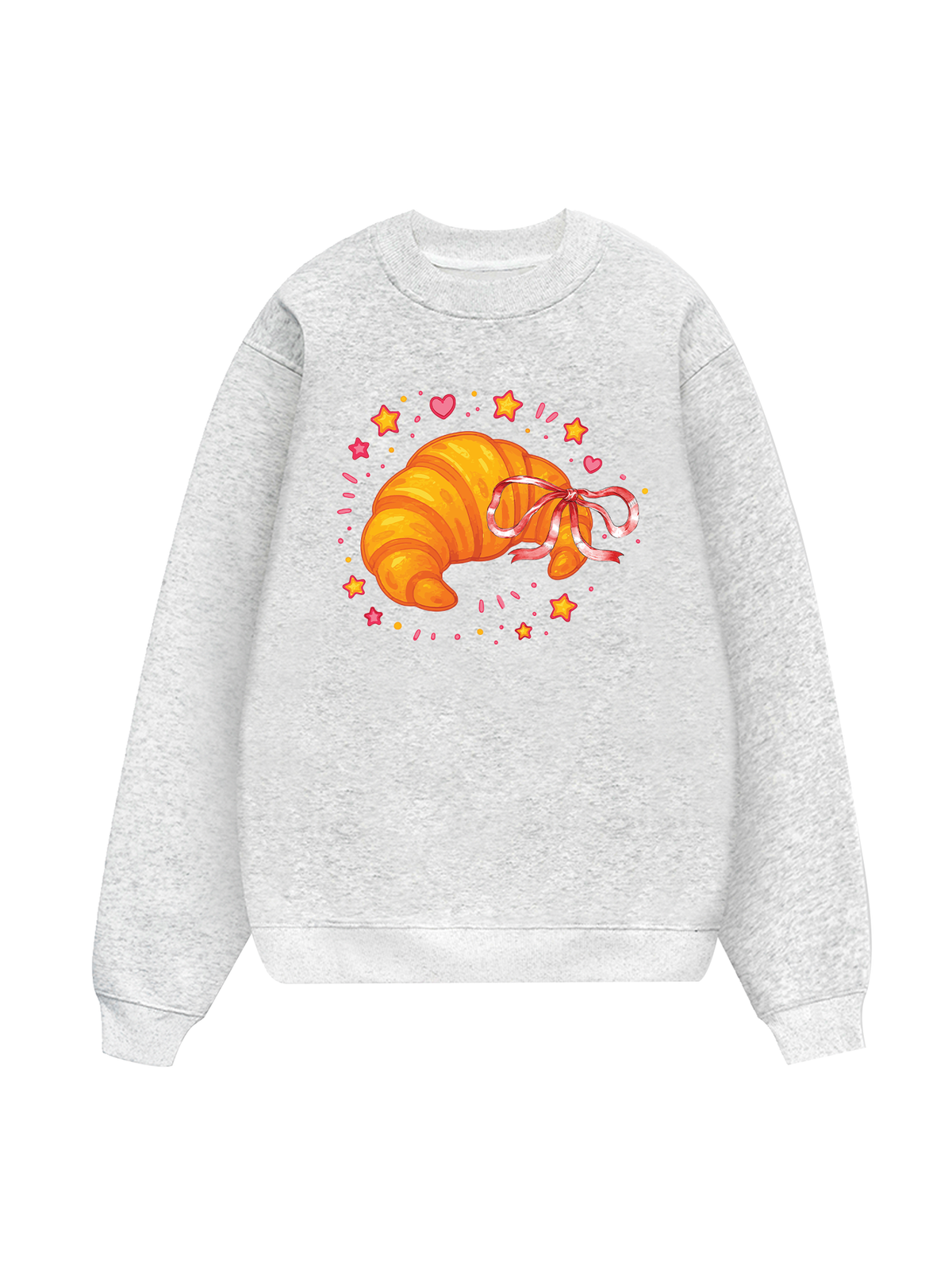 Croissant With Ribbon Bow Sweater