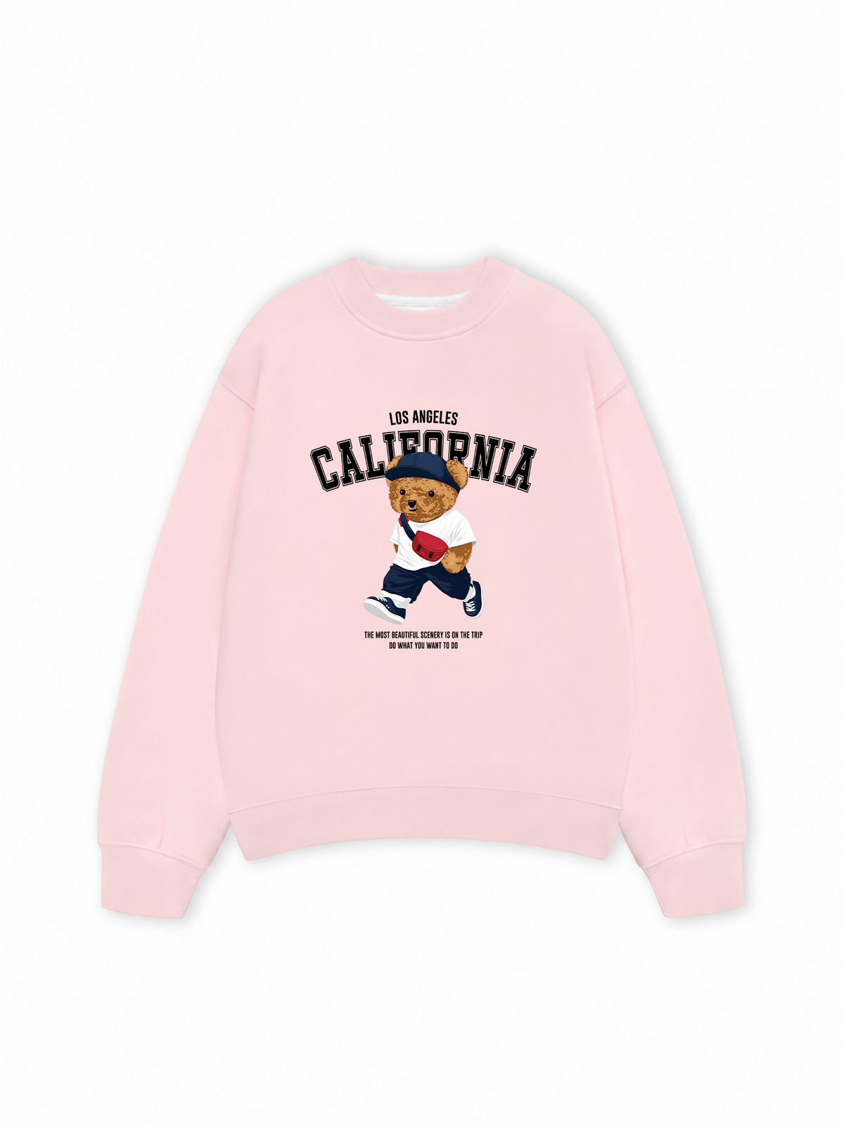 Áo Sweater Nỉ Hai Da Bear Town California