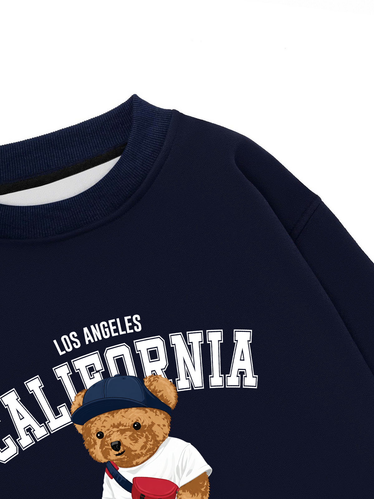 Áo Sweater Nỉ Hai Da Bear Town California