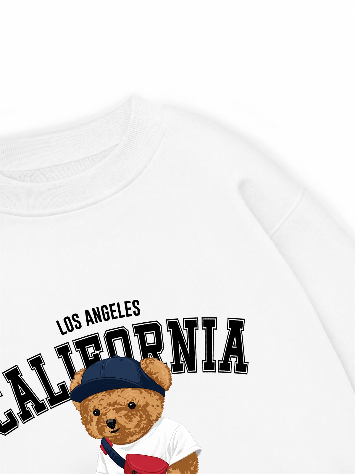 Áo Sweater Nỉ Hai Da Bear Town California