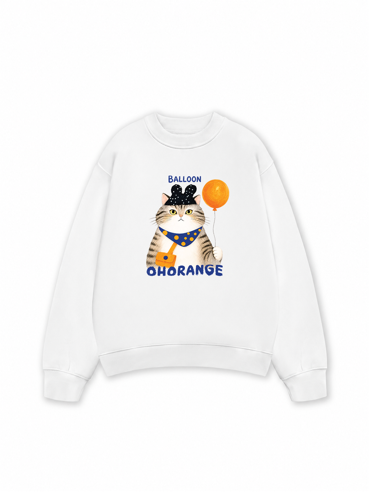 Áo Sweater Nỉ Hai Da Soft Paw Meaw With Balloon