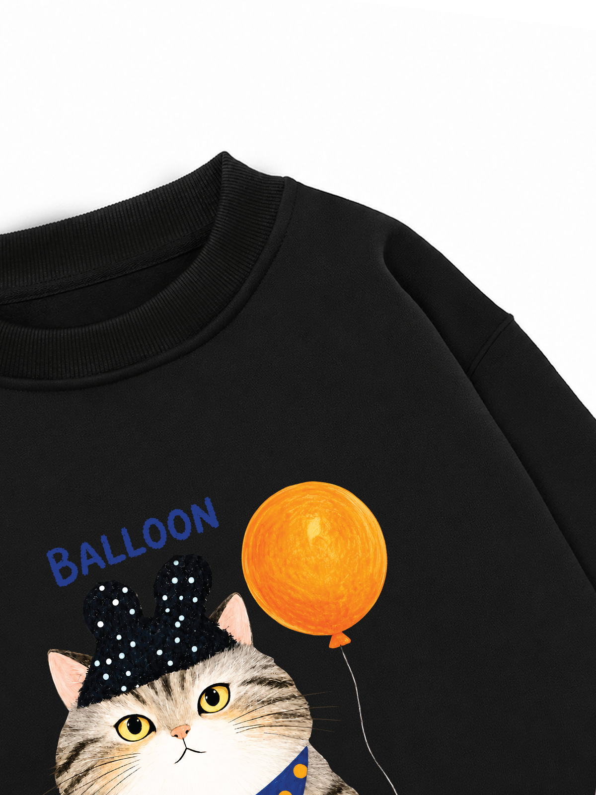 Áo Sweater Nỉ Hai Da Soft Paw Meaw With Balloon