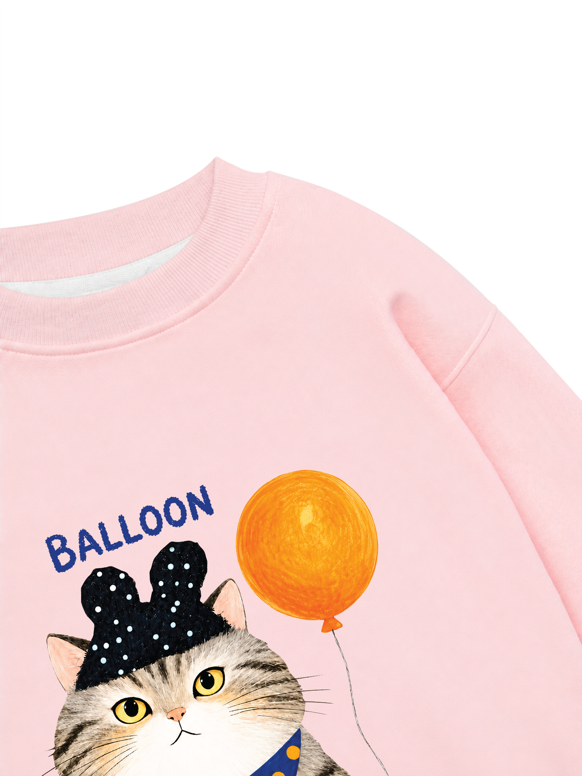 Áo Sweater Nỉ Hai Da Soft Paw Meaw With Balloon