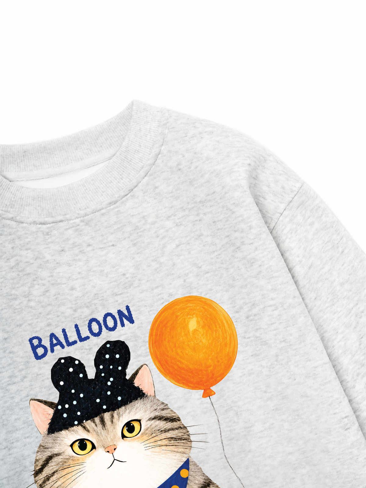 Áo Sweater Nỉ Hai Da Soft Paw Meaw With Balloon