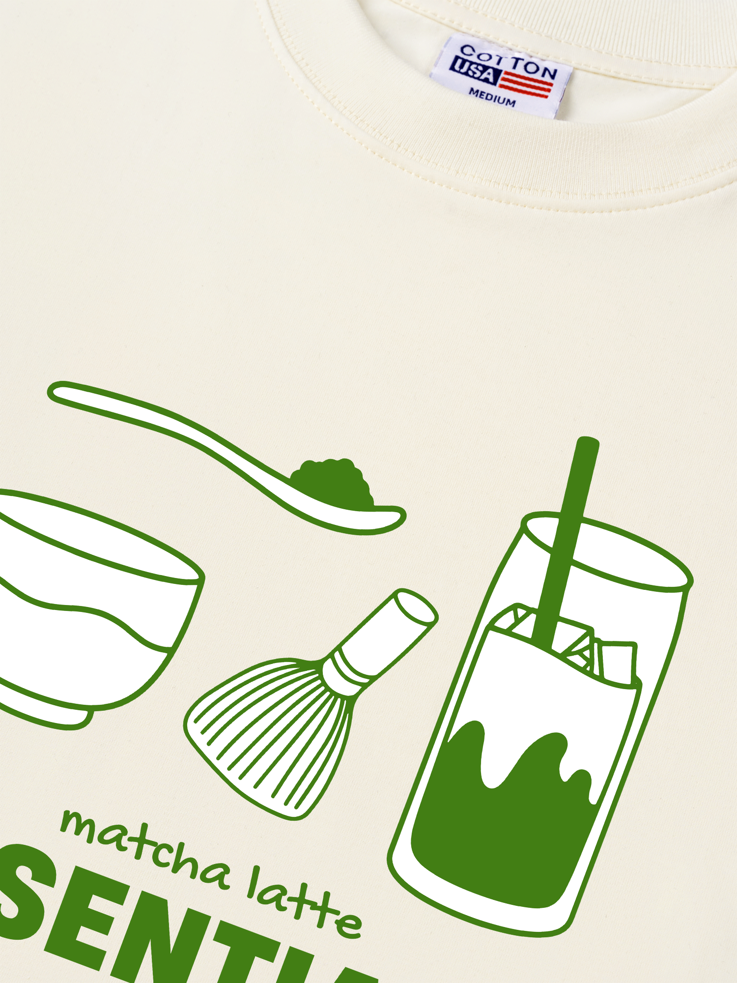 Áo Thun Relaxed Fit Matcha Latte Essentials