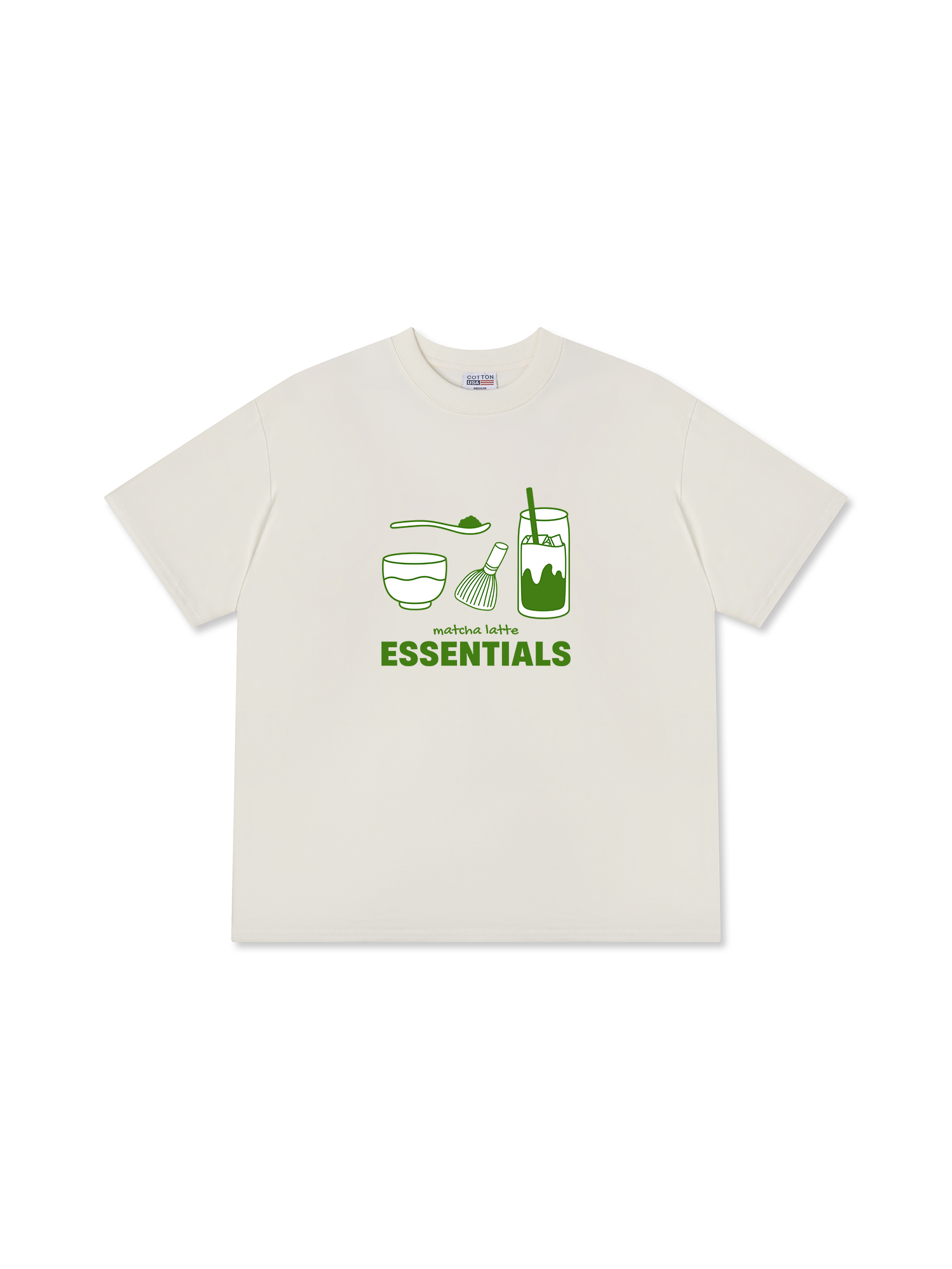 Áo Thun Relaxed Fit Matcha Latte Essentials