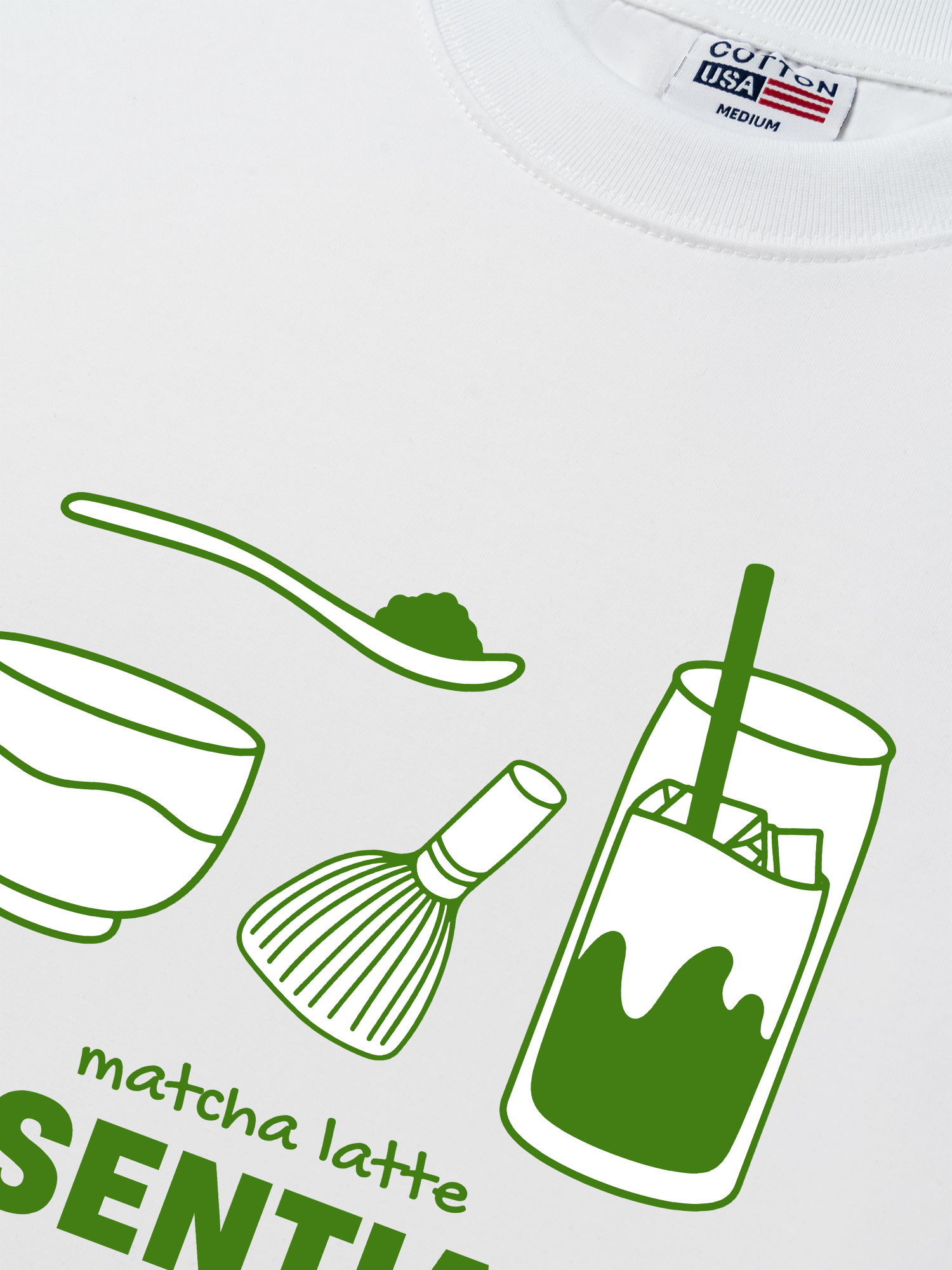 Áo Thun Relaxed Fit Matcha Latte Essentials