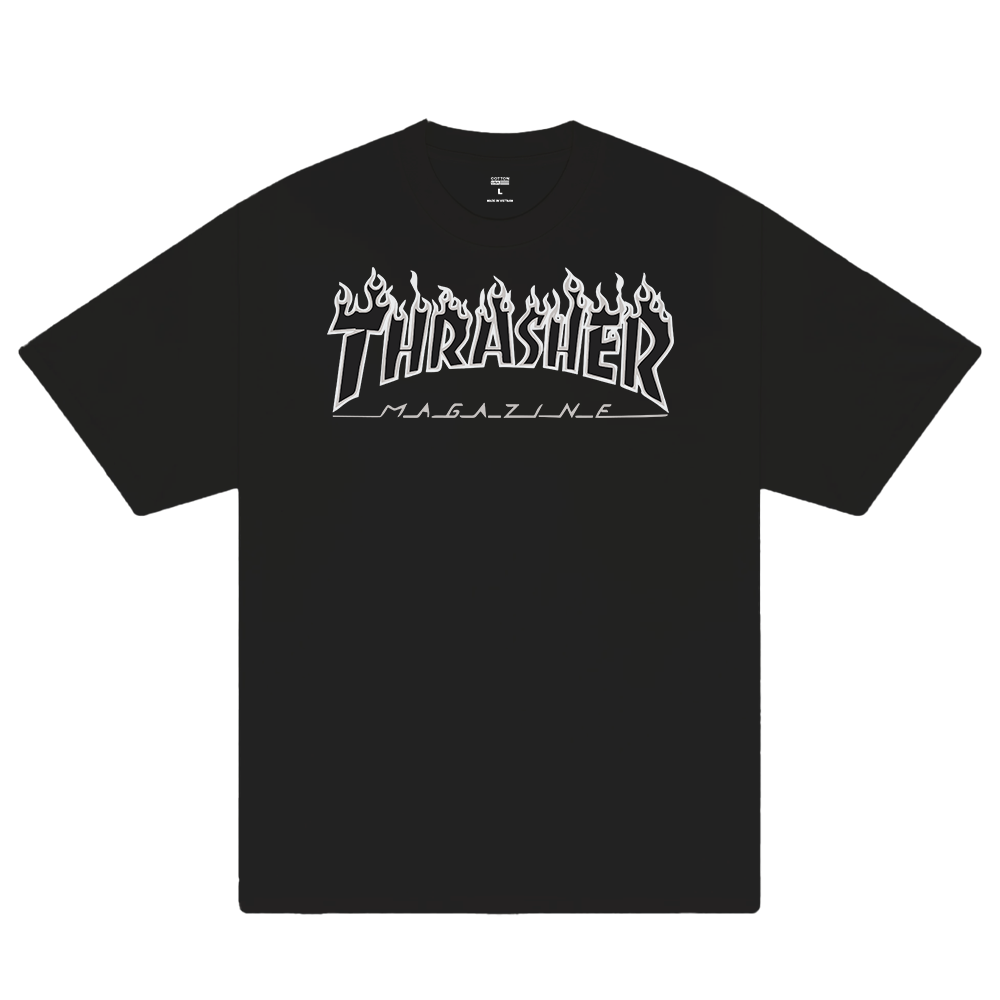 Thrasher Black Flame T-Shirt