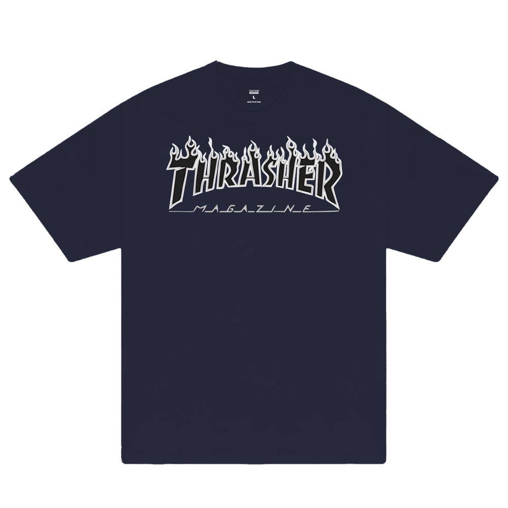 Thrasher Black Flame T-Shirt