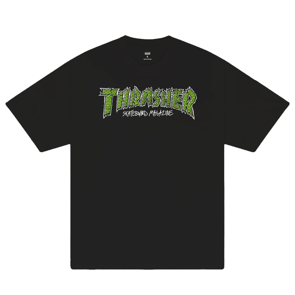 Thrasher Green Brick Wall T-Shirt