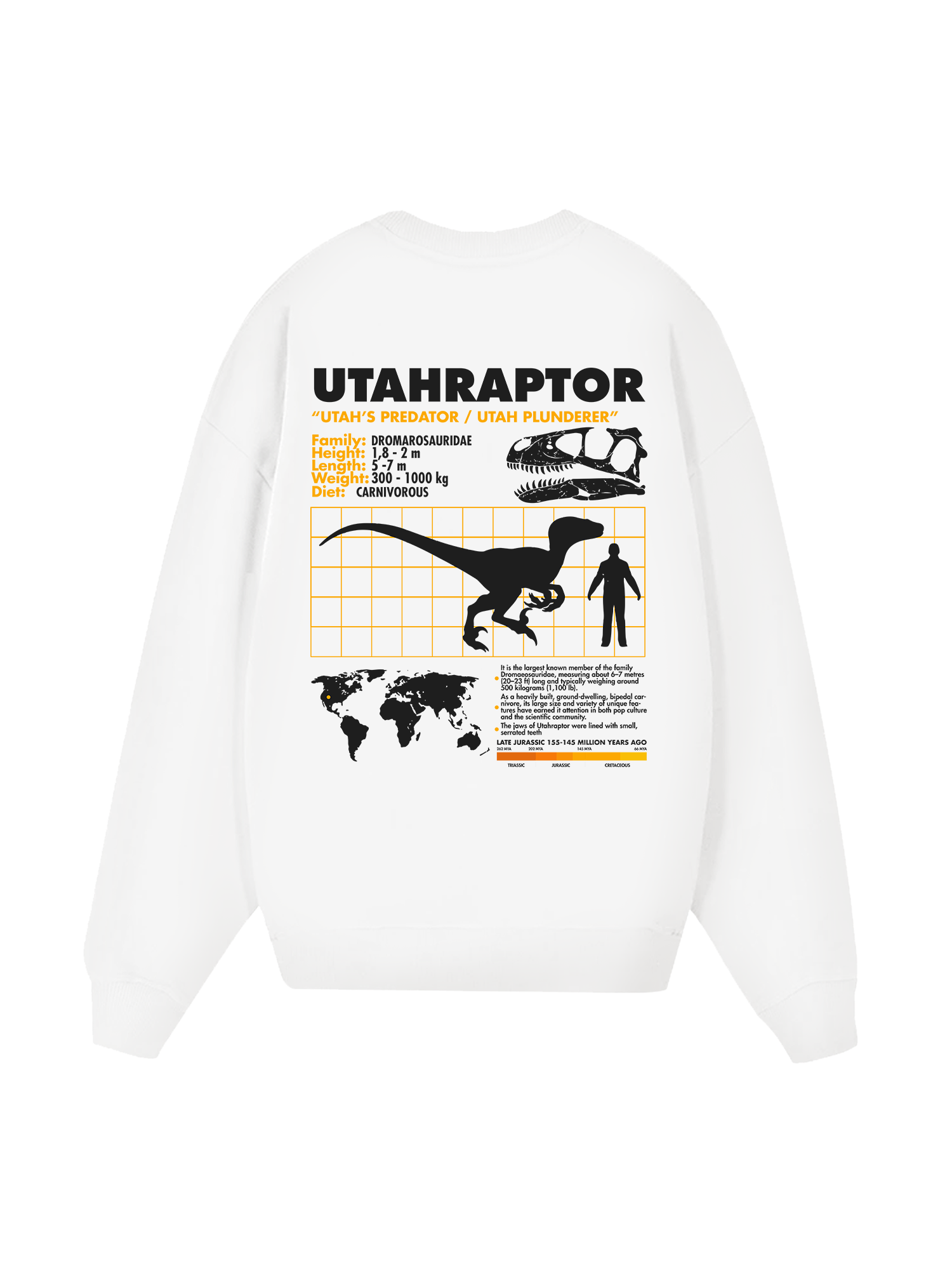 Wild Life Analysis Table Utahraptor Sweater