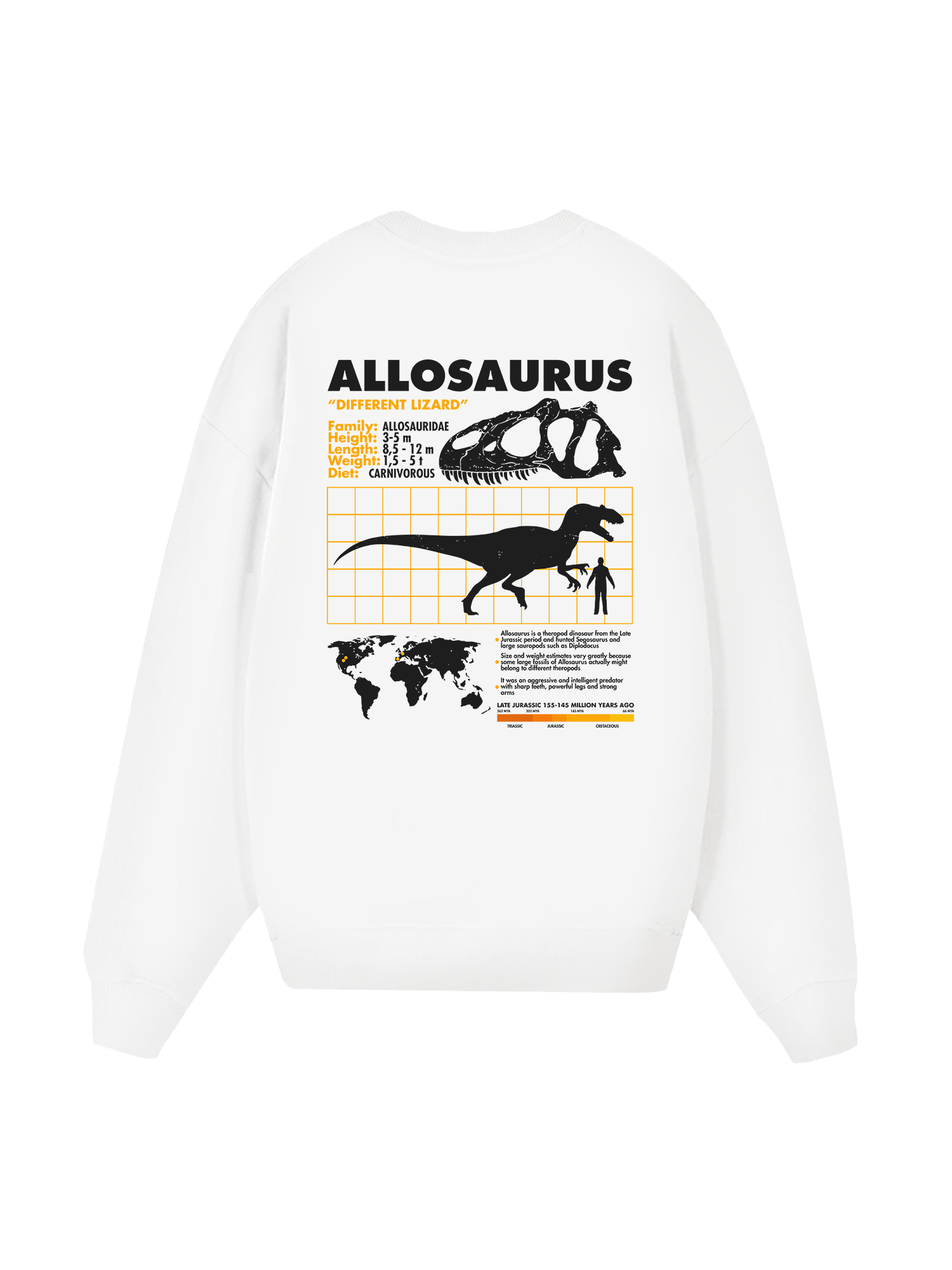Wild Life Analysis Table Allosaurus Sweater
