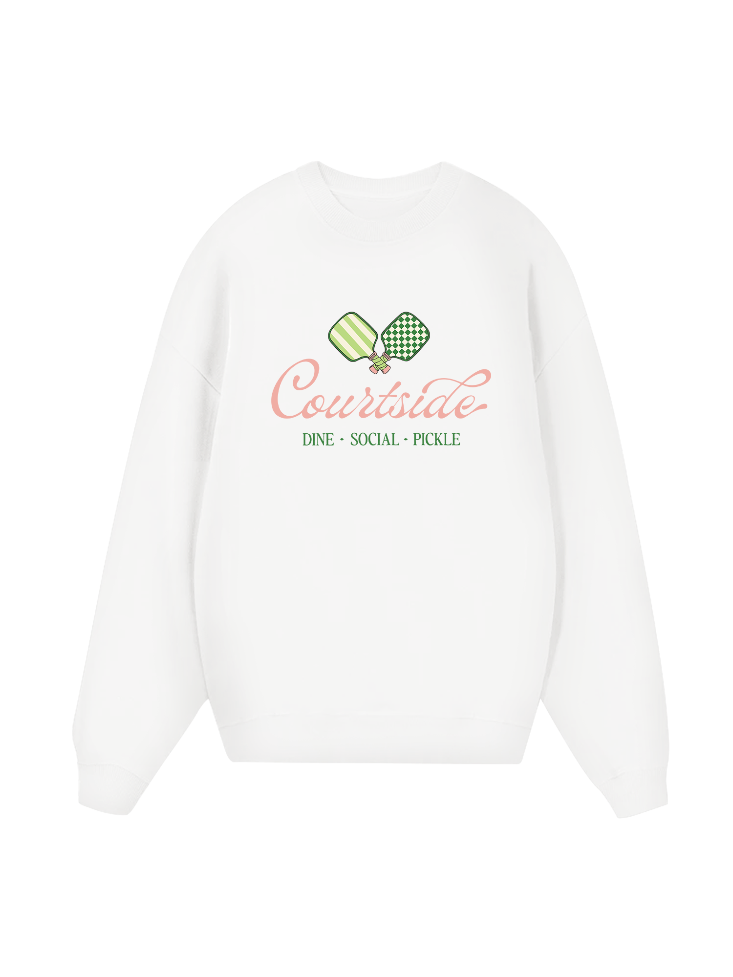 Pickleball Courtside Dine Social Pickle Sweater