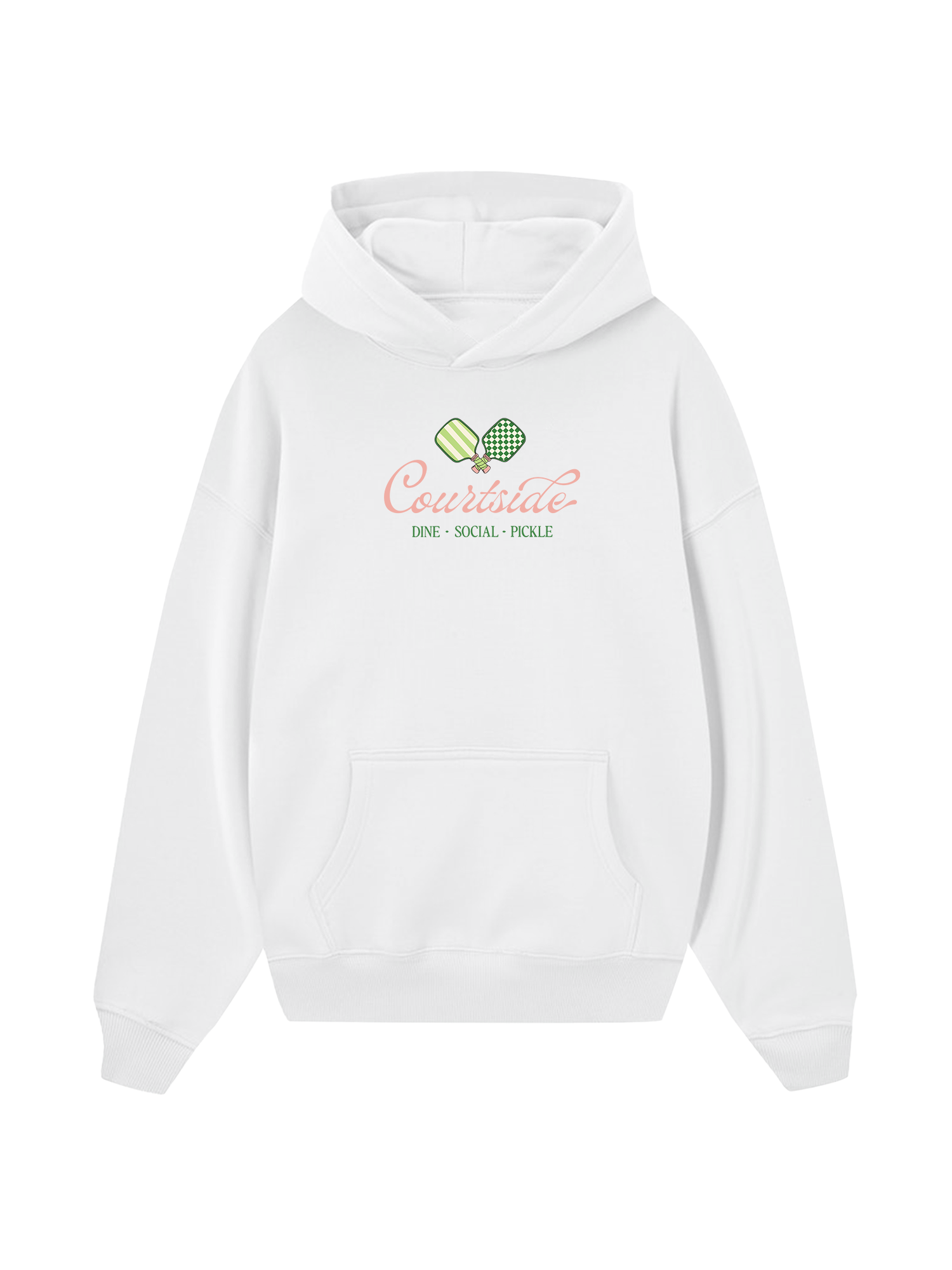 Pickleball Courtside Dine Social Pickle Hoodie