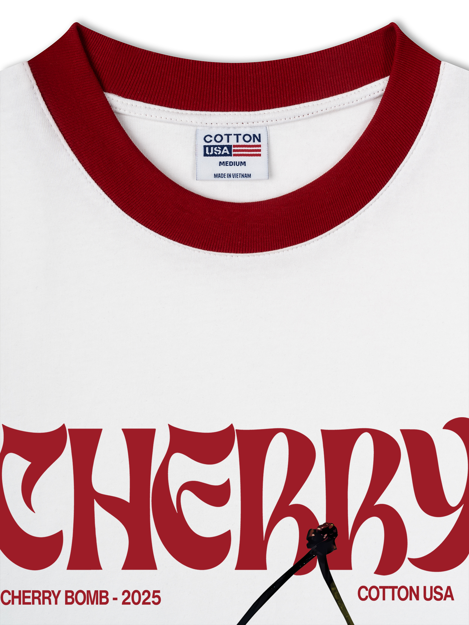 Áo Thun Ringer Relaxed Fit Cherry Freshty Fruit