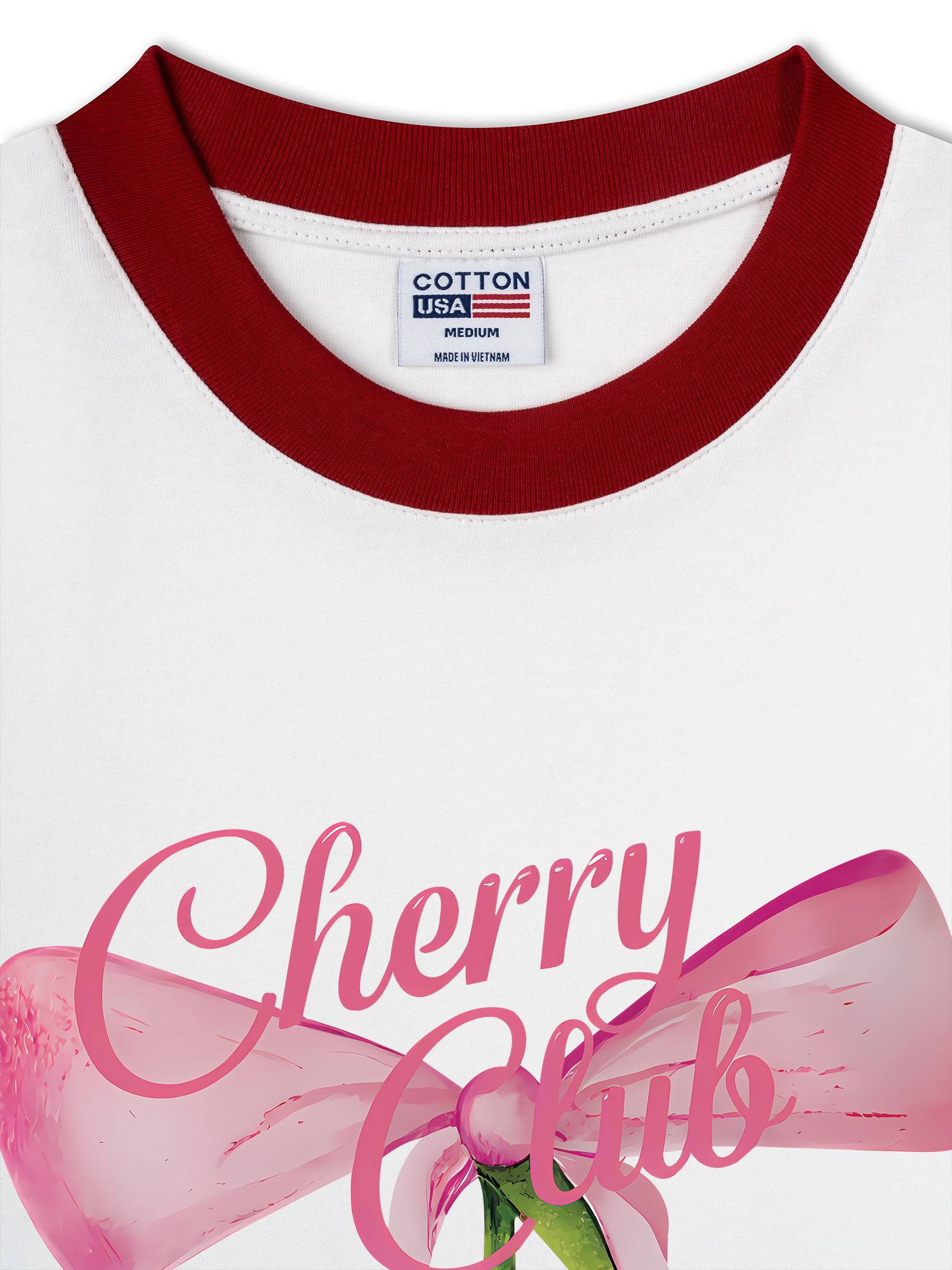 Áo Thun Ringer Relaxed Fit Cherry Club Coquette