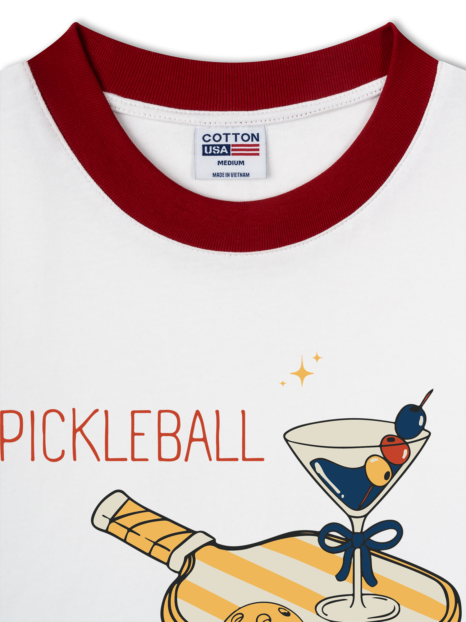 Áo Thun Ringer Relaxed Fit Pickleball Cocktail Club