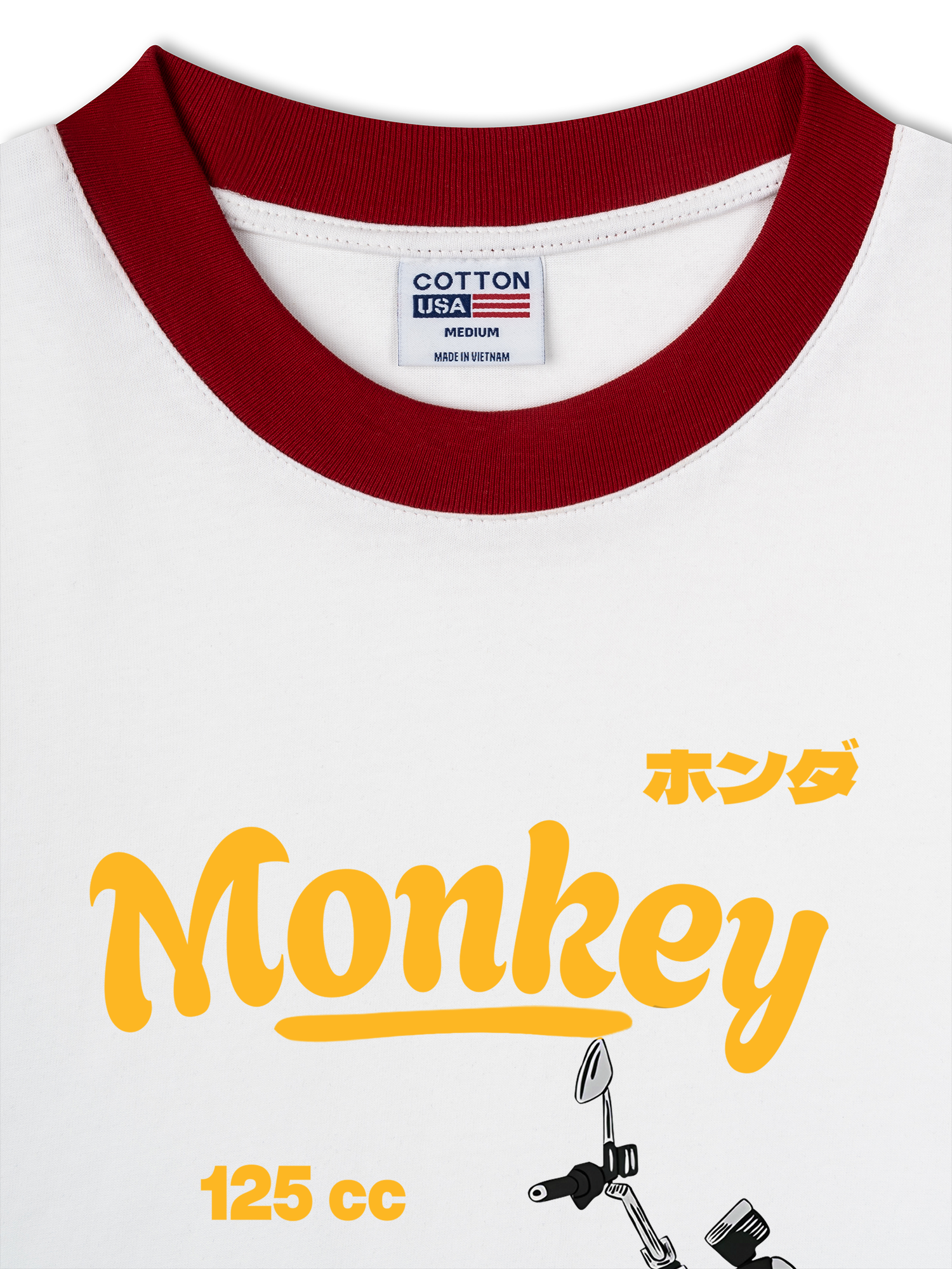 Áo Thun Ringer Relaxed Fit Monkey 125cc Yellow